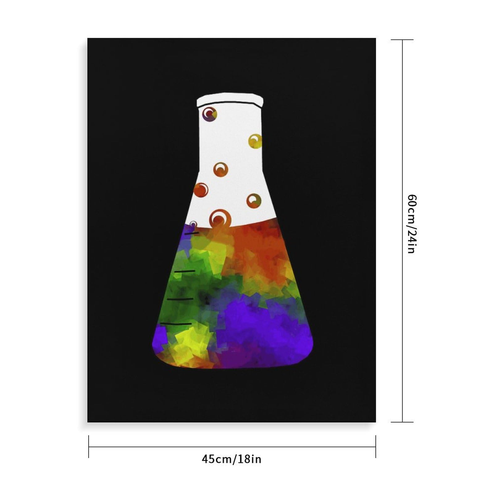 Rainbow Erlenmeyer Flask Paint by Numbers Kit for Adults - Custom Digital Oil Painting Set with Frame - Creative DIY Gift for Home Decor, Stress Relief & Art Therapy
