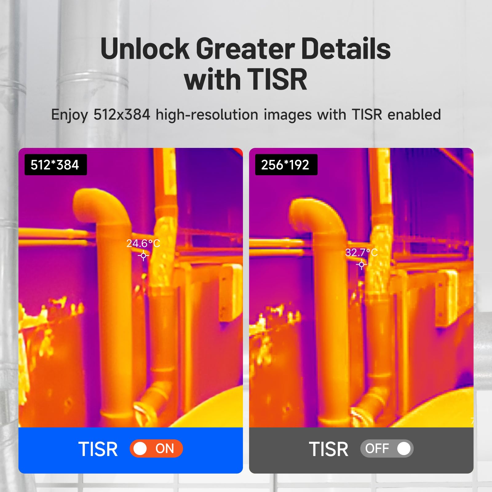 TOPDON TC001 Plus Thermal Imaging Camera for Android - 512x384 Super Resolution & Visual Camera, 256x192 IR Resolution, Dual-Lens Smartphone & Tablet Thermal Camera (PC Compatible, Not for iOS) - Perfect for Electrical Inspections, HVAC Maintenance, and Home Energy Audits
