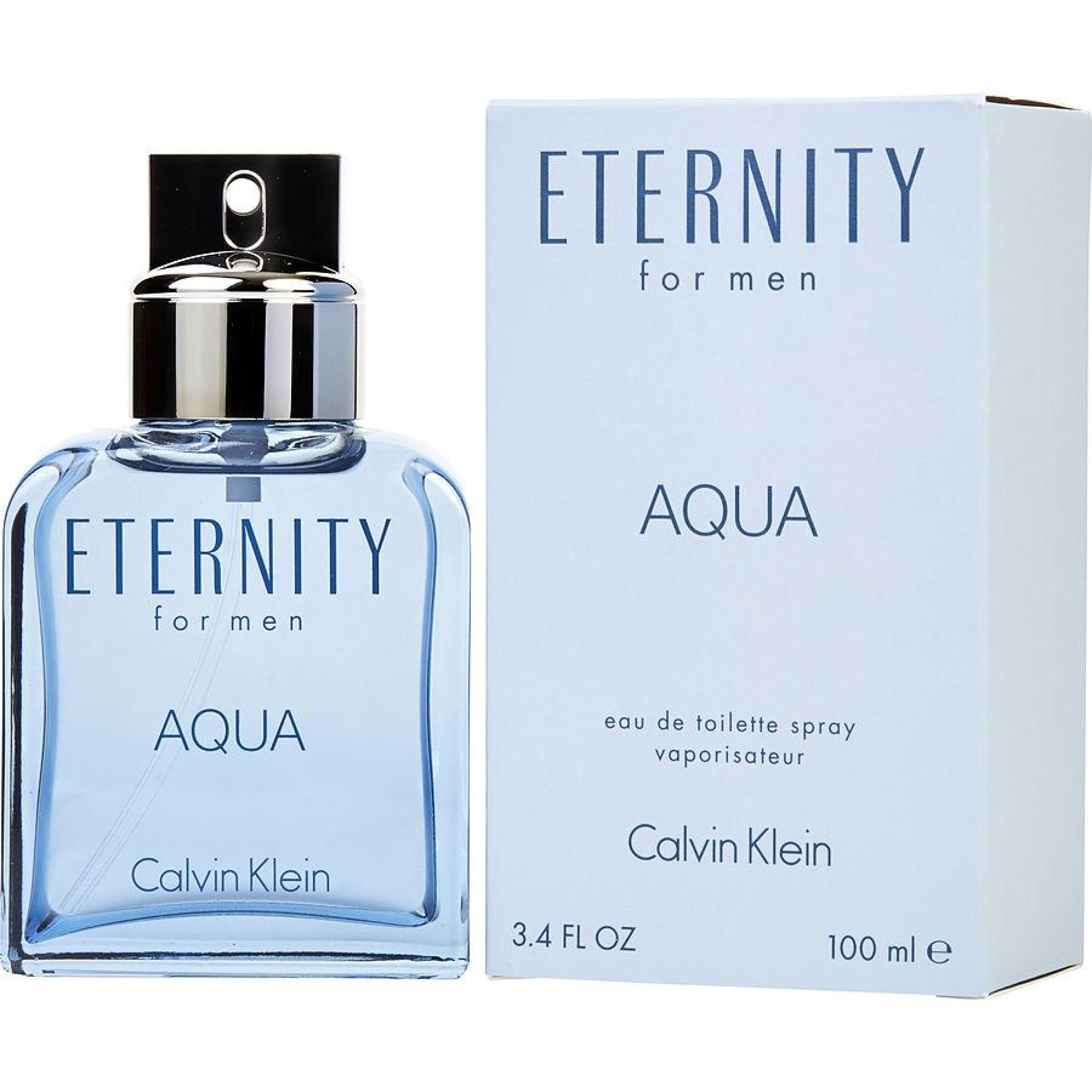 Calvin Klein CK Eternity Aqua for Men Eau De Toilette Spray - 3.4 oz Fresh Aquatic Cologne for Day & Night Wear, Office & Date Nights