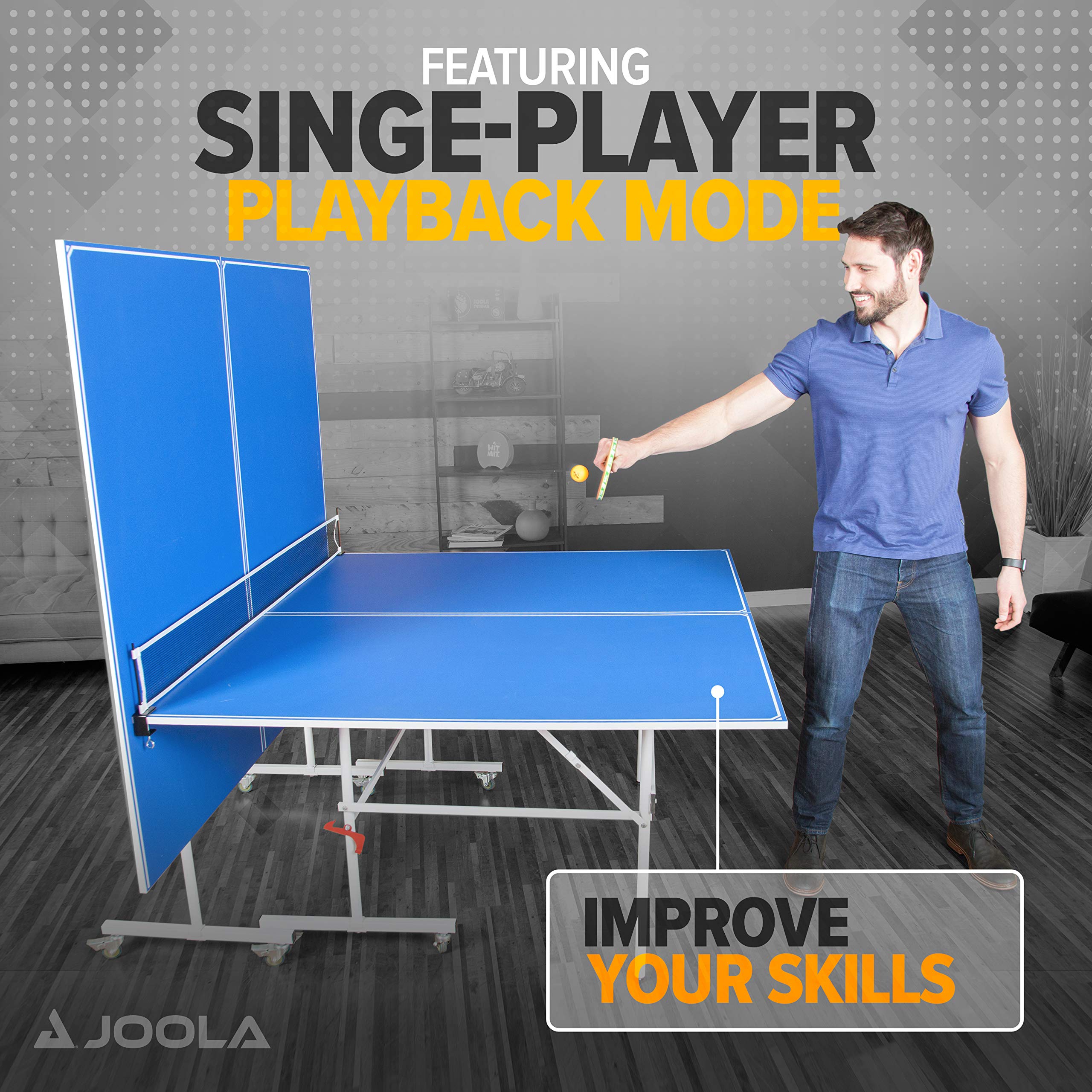 JOOLA 15mm Indoor Ping Pong Table with Quick Clamp Net - Professional Regulation Size Table Tennis Table for Home & Office - Compact Storage Design for Easy Setup - Perfect for Training, Recreation & Family Fun