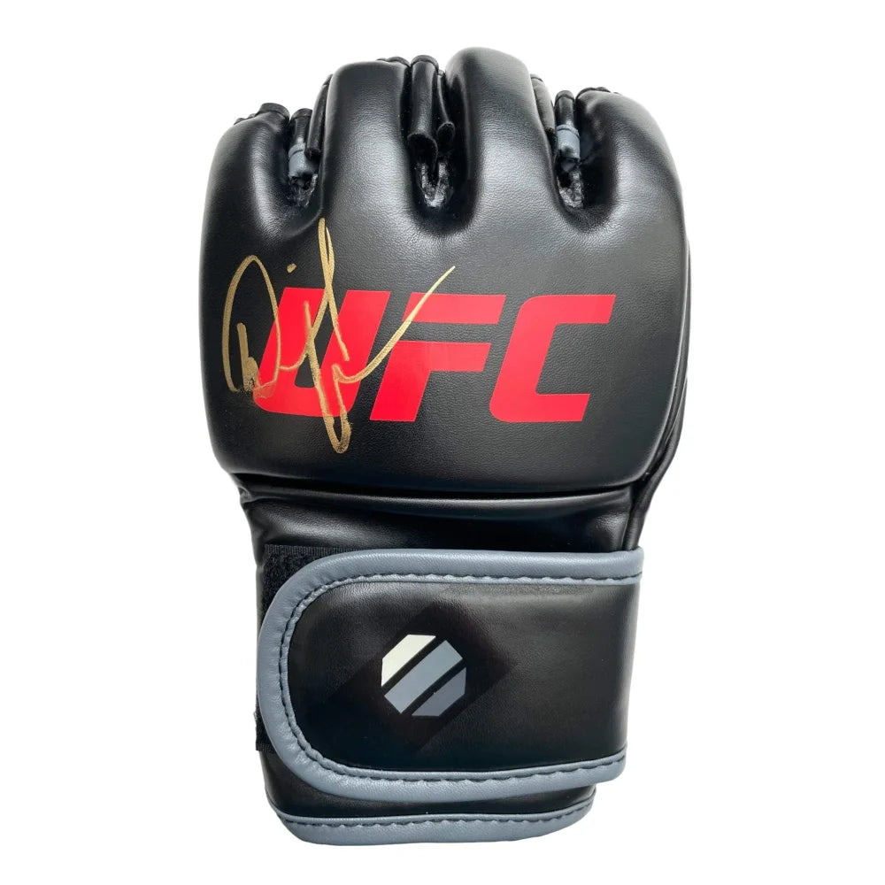 Daniel Cormier Hand Signed UFC Black Glove Autograph with 2 COAs - JSA Inscriptagraphs | Collectible Memorabilia for UFC Fans & Sports Enthusiasts