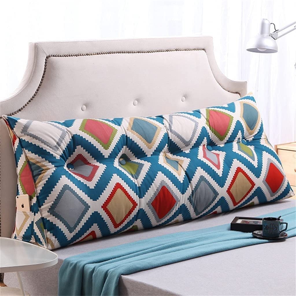 SJFYRG Kids Wedge Pillow for Bed - Triangle Reading & Sitting Pillow for Children's Bedroom, Playroom & Headboard Decor (200x22x50cm, Color D) - Perfect for Reading, Watching TV & Relaxing in Bed