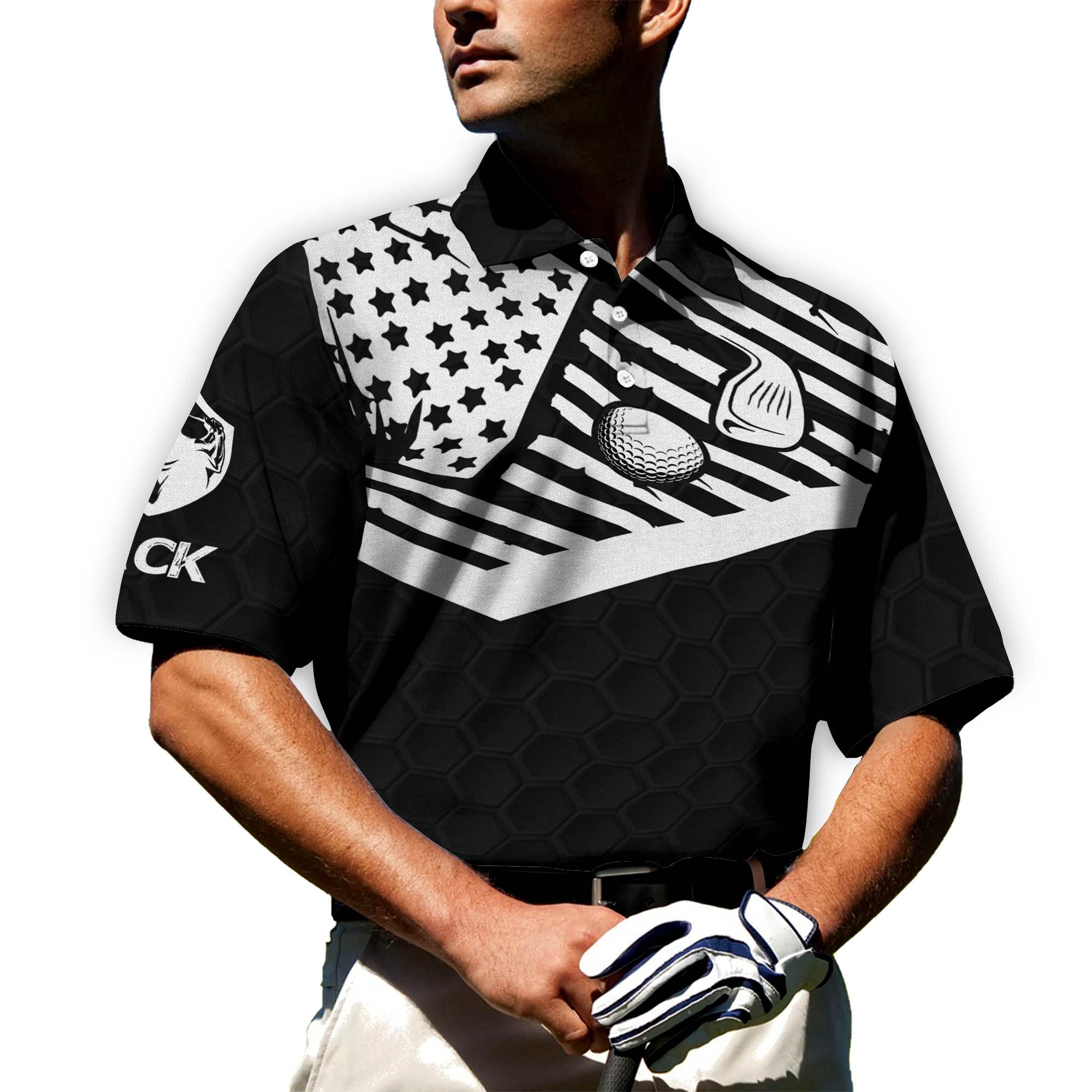 Funny Golf & Beer Polo Shirts for Men - Personalized American Golf Shirts, Short Sleeve Dry Fit Performance Polo - Perfect for Golf Outings, Casual Wear & Beer Lovers