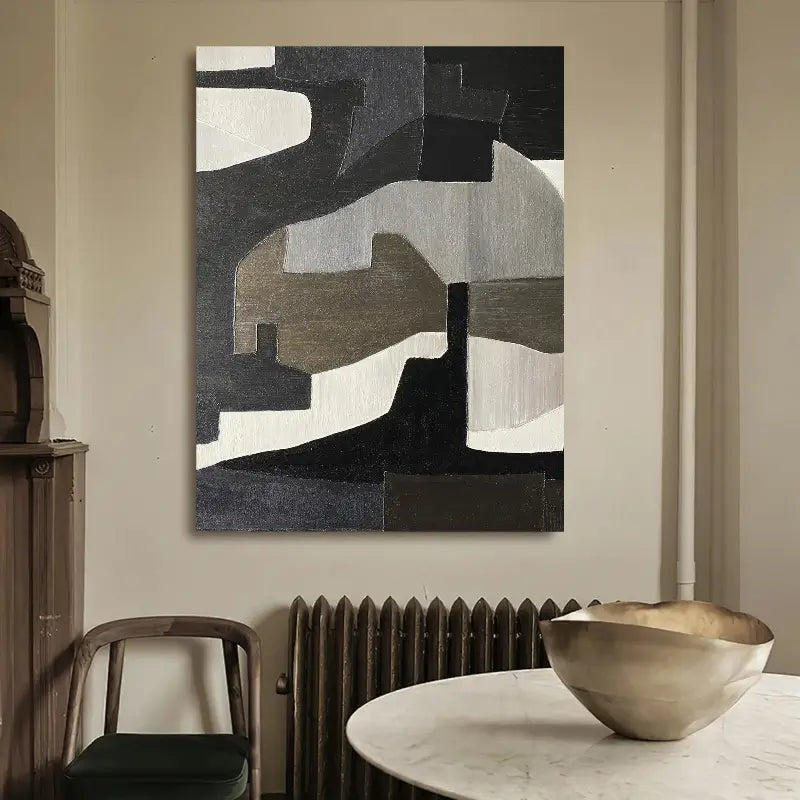 Abstract Tranquility Art Painting #WS003 - Modern Wall Decor for Living Room, Bedroom & Office - Calming Canvas Artwork for Home Interior Design