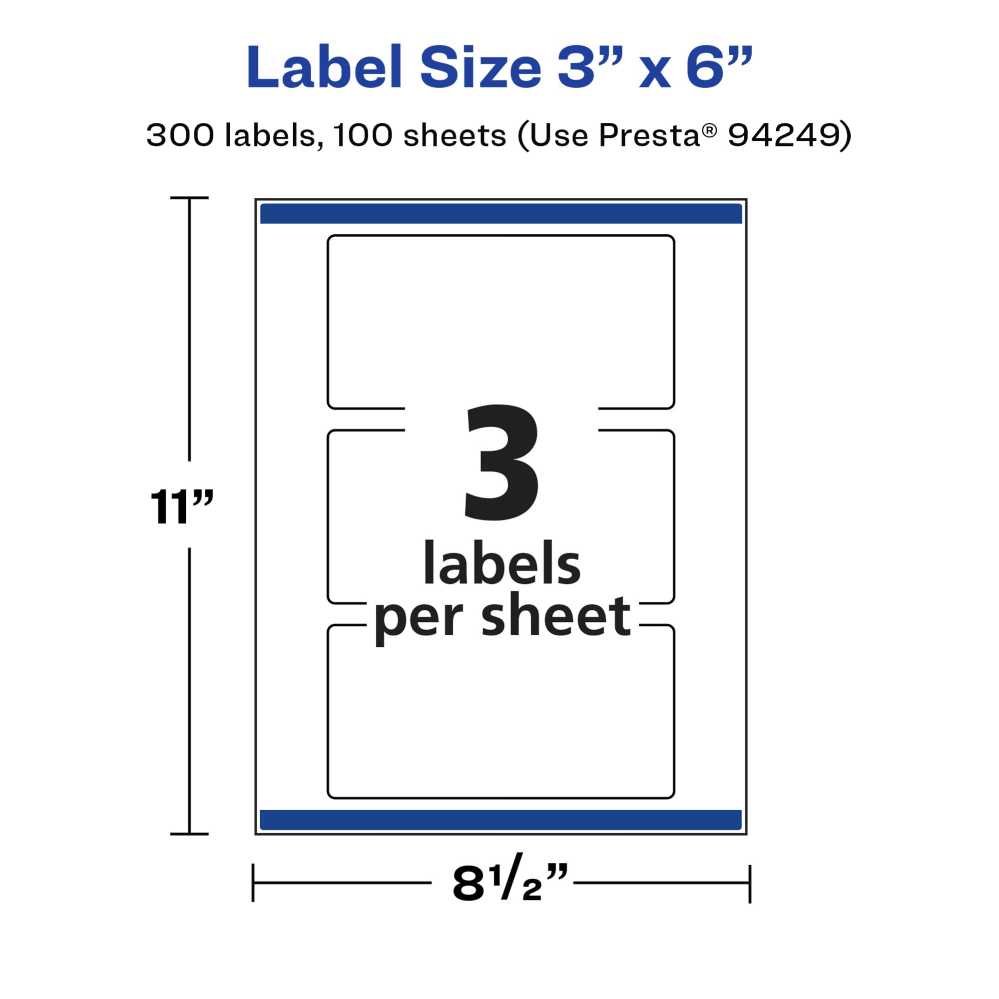 Avery Glossy White Rectangle Labels 3