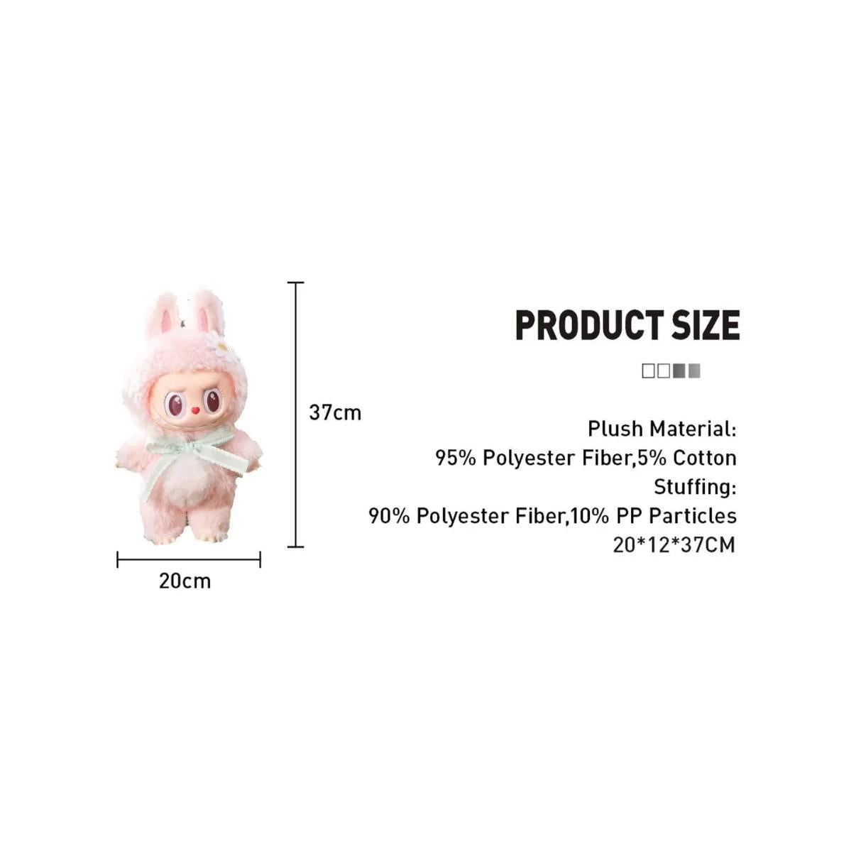 POP MART Labubu Mokoko Close To Sweet Vinyl Plush Doll - Cute Collectible Figure for Home Decor, Gift & Anime Fans