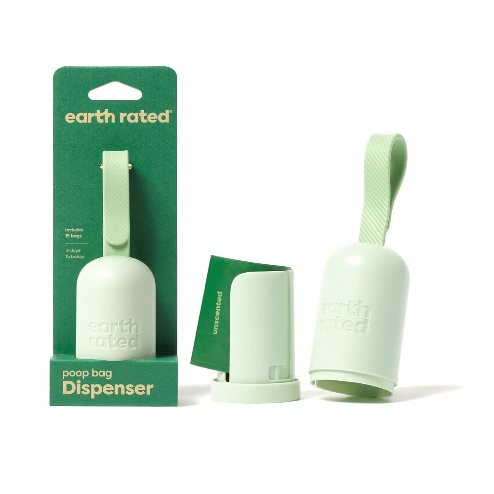 **Eco-Friendly Dog Poop Bag Dispenser with 15 Biodegradable Waste Bags - Hands-Free Leash Attachment for Easy Cleanup on Walks, Parks & Travel**