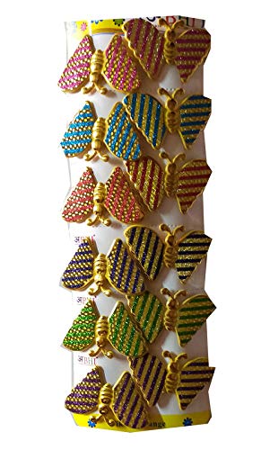 Butterfly Tic Tac Hair Clips for Women & Girls - 6 Pairs (12 Pieces) Non-Slip Hair Accessories - Perfect for School, Parties & Daily Styling