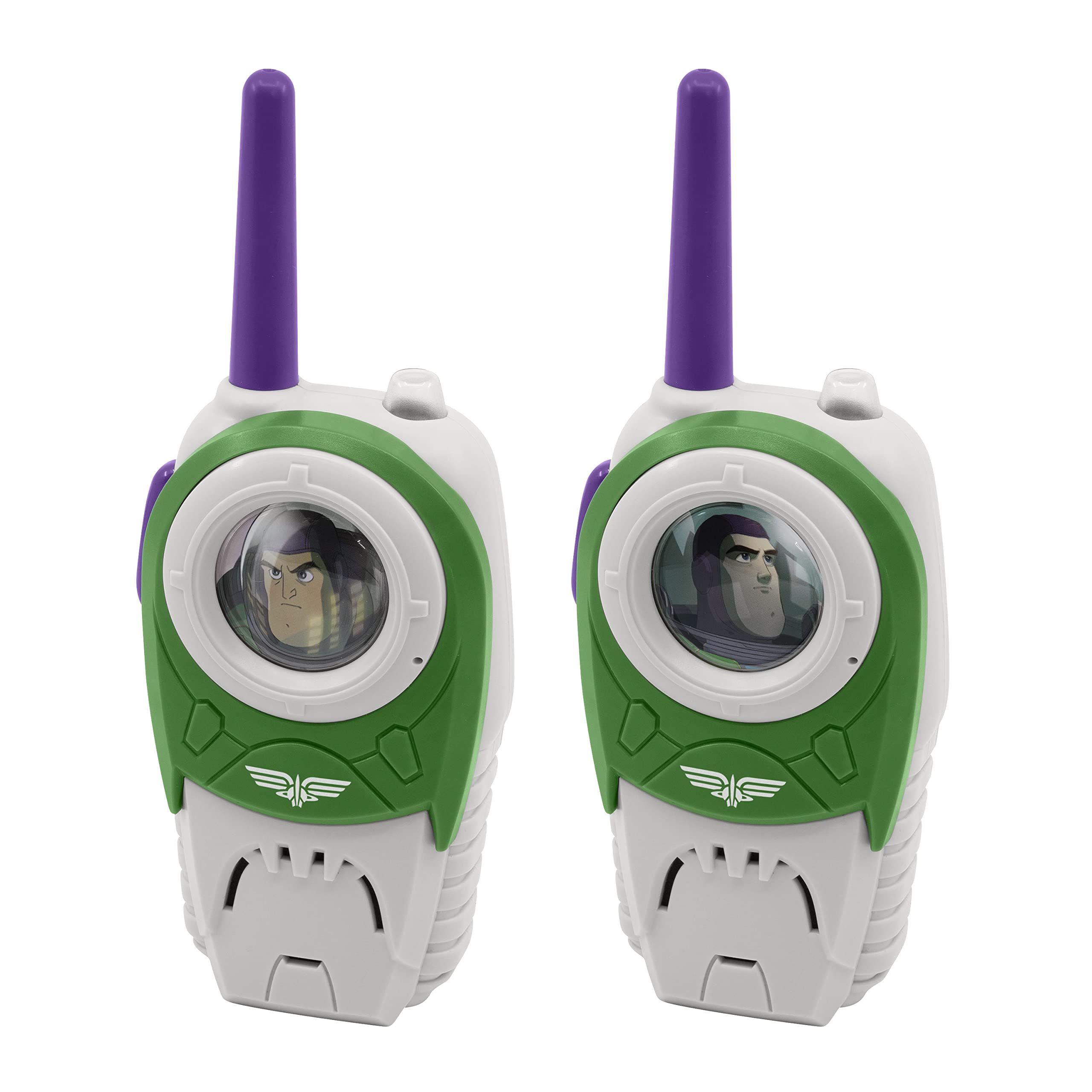 Disney Pixar Lightyear Walkie Talkie Toy Set for Kids - 2 Pack with Light Up Graphics, Long Range Communication, Fun Indoor & Outdoor Play - Perfect for Backyard Adventures, Camping, and Role-Playing Games