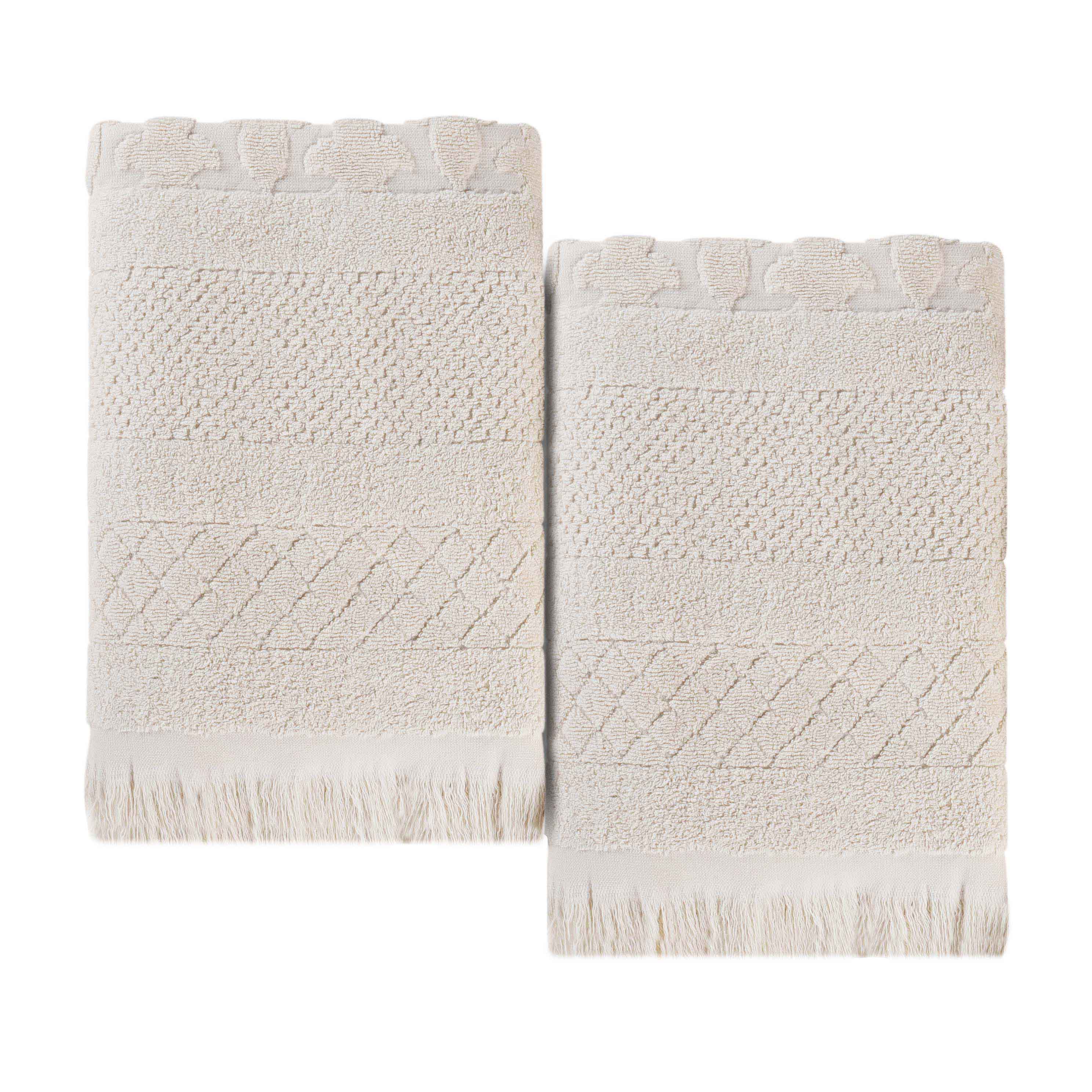 Premium Rolla Cotton Geometric Jacquard Plush Absorbent Bath Sheet Set of 2 - Ultra Soft Luxury Towels for Spa, Hotel & Home Bathroom Use