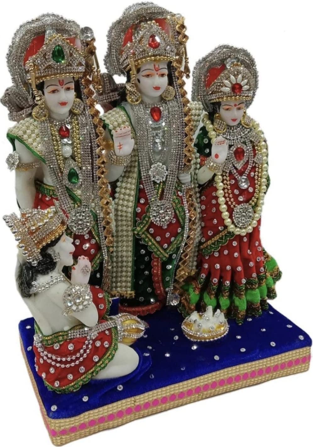 Handcrafted Marble Dust Ram Darbar Statue - 10