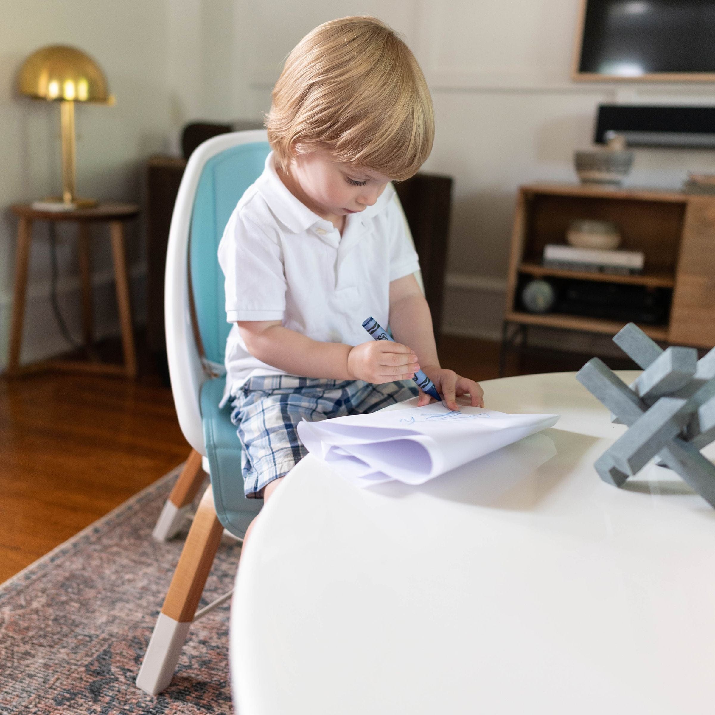 TruBliss 360° Rotating High Chair for Babies & Toddlers - Adjustable Height Convertible Baby Feeding Seat with Removable Tray - Perfect for Dining, Weaning & Playtime at Home