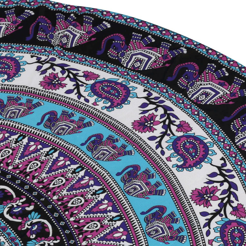 Non-Slip Round Shower Mat - Soft Absorbent Bathroom Rug, Pool & Beach Towel, Yoga Mat - Multicolor Quick-Dry Home Textile for Bath, Spa, Gym & Outdoor Use