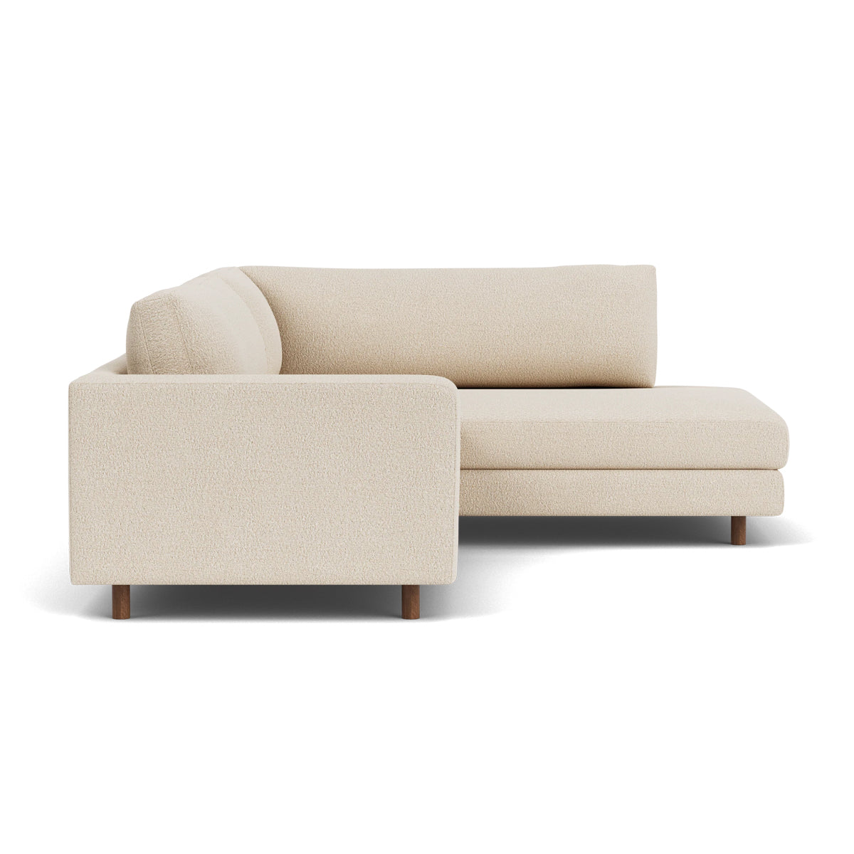 Douglas Boucle Right Corner Sofa - Modern L-Shaped Sectional Couch for Living Room, Lounge & Small Spaces - Soft Upholstered Fabric, Comfortable Seating for Home & Office