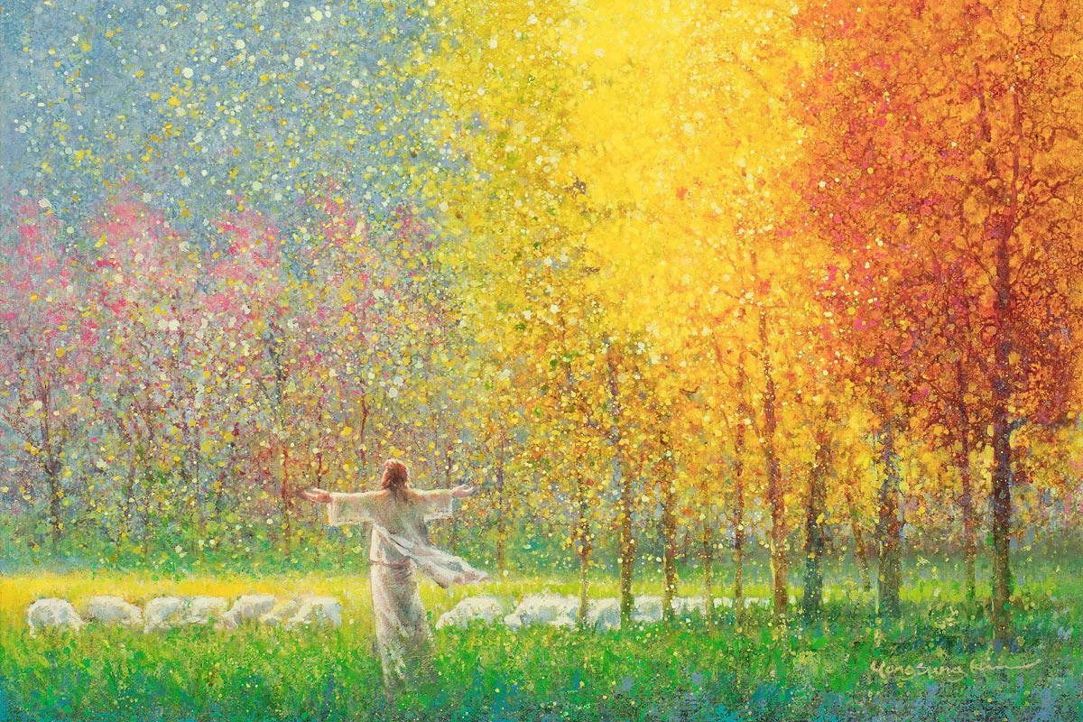 In His Glory Gallery Wrap Canvas - Religious Wall Art for Home & Church Decor - Perfect for Living Room, Bedroom & Worship Spaces