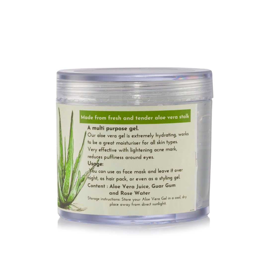 100% Pure Aloe Vera Gel with Honey & Spice - Natural Moisturizer for Face, Body & Hair Care - 3.5oz (100g) - Soothes Sunburn, Hydrates Skin & Promotes Hair Growth - Perfect for After-Sun Care, Daily Skincare & Scalp Treatment