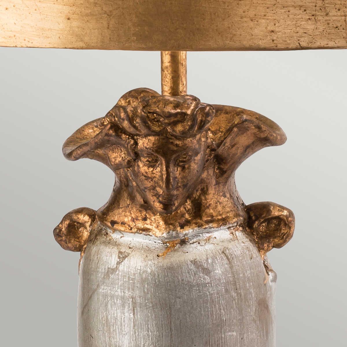 Flambeau Bienville Silver Table Lamp - Elegant Modern Lighting for Living Room, Bedroom & Office Decor