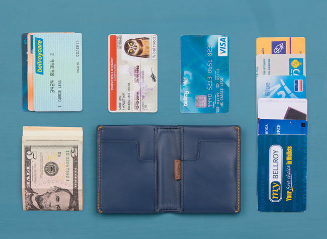 Bellroy Slim Sleeve Wallet - Ultra Thin Minimalist RFID Blocking Leather Wallet for Men - Perfect for Everyday Carry, Travel & Business Use