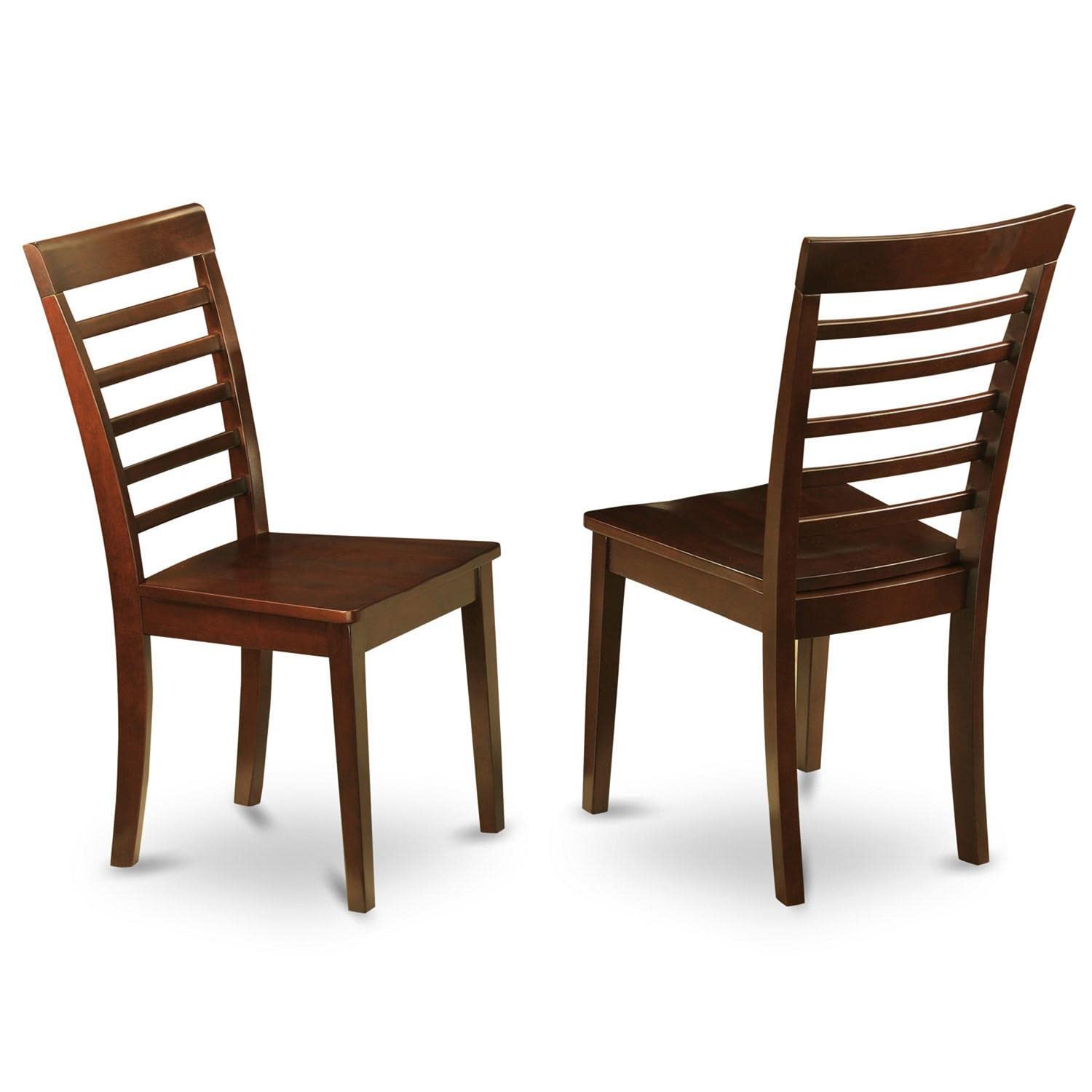 East West Furniture 5-Piece Dining Table Set for 4 - 32x54 Inch Mahogany Rectangle Kitchen Table with Butterfly Leaf, 2 Chairs & 2 Benches - Perfect for Small Spaces, Breakfast Nooks & Cozy Family Meals