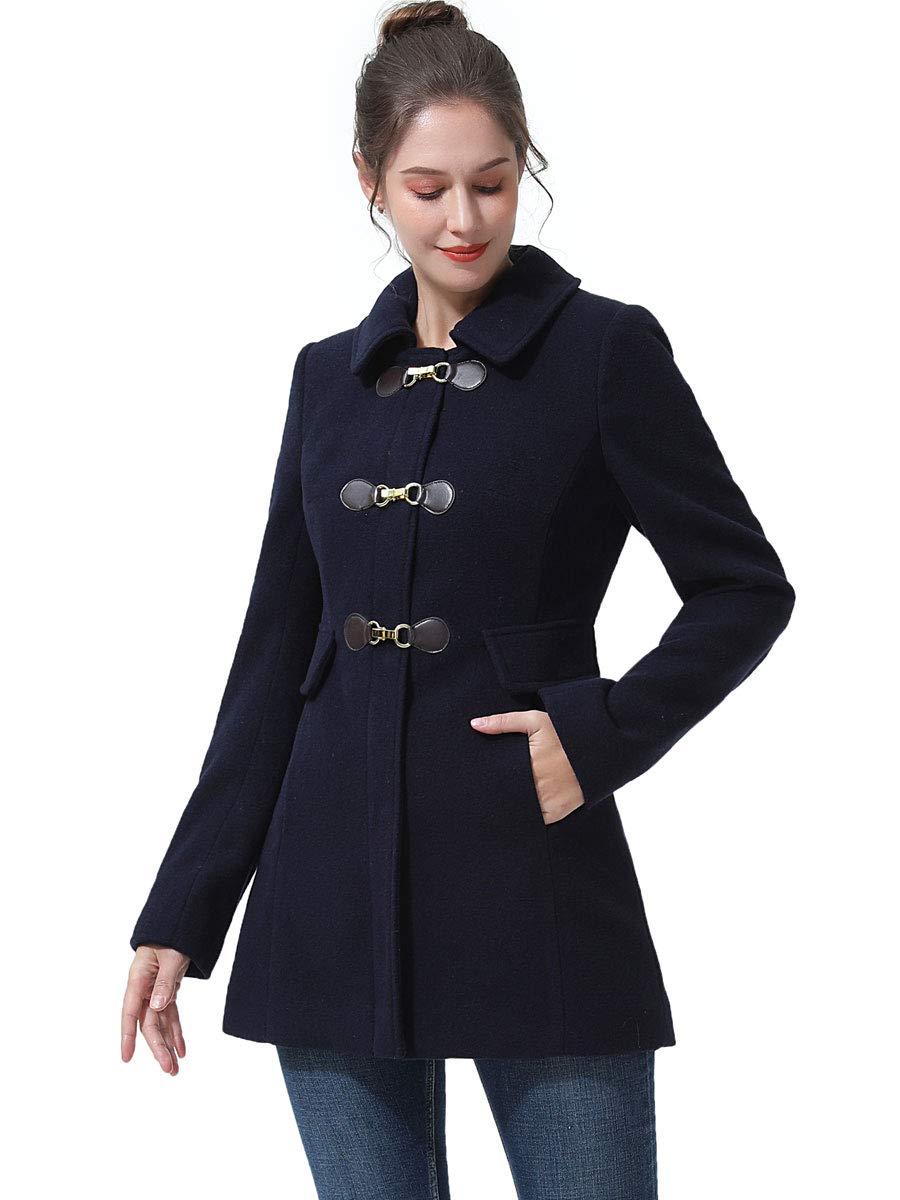 BGSD Women's Amy Toggle Wool Coat - Winter Warm Double Breasted Outerwear (Regular, Plus & Petite Sizes) | Perfect for Office, Dating & Holiday Outfits