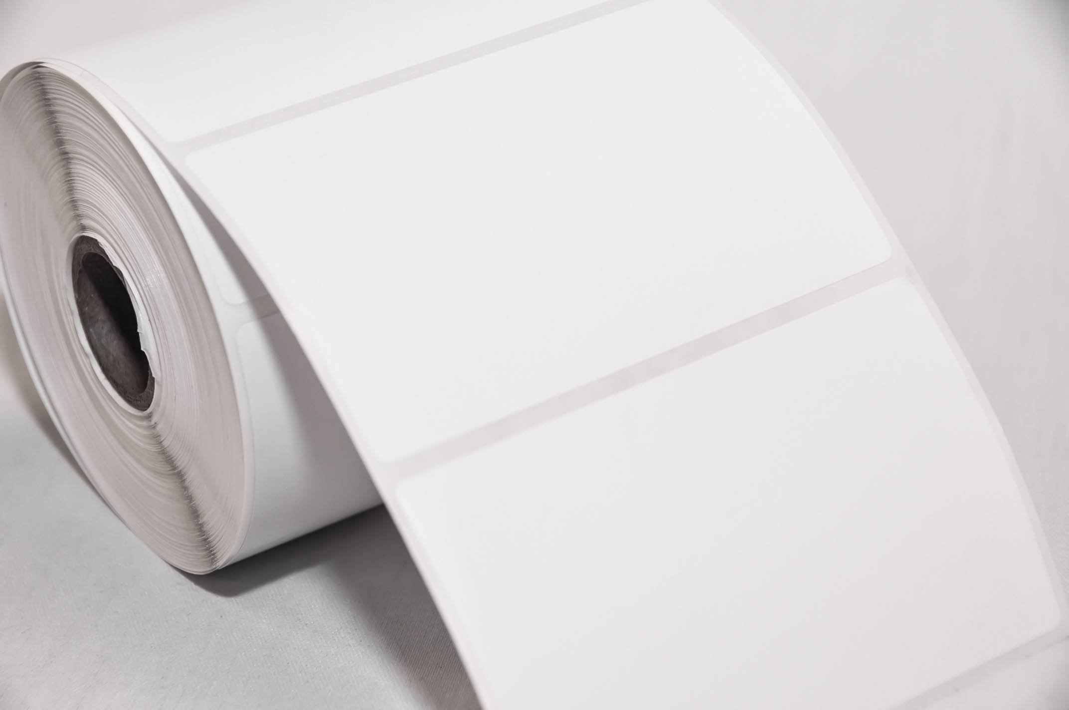 CompuLabel Direct Thermal Labels 4x2.5 Inch White Roll - Permanent Adhesive, Perforated, 575 Labels/Roll (12 Rolls/Carton) - Ideal for Shipping, Inventory & Barcode Labeling