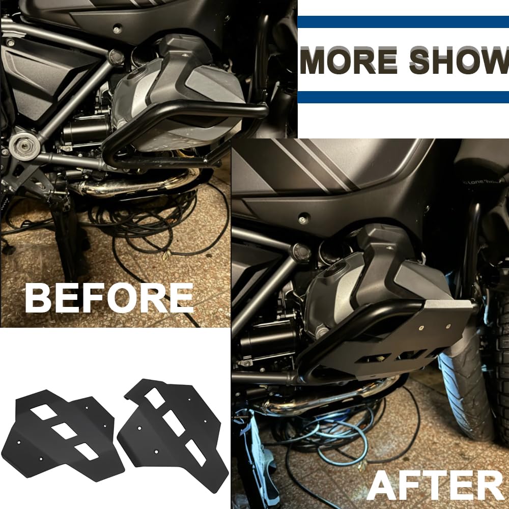 BMW R1250GS Engine Guards & Cylinder Head Protector Cover for R1250 GS LC / R1250 GS ADV Adventure (2019-2022) - Durable Motorcycle Protection for Off-Road & Adventure Riding