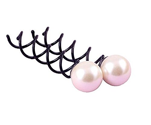 6PCS Pearl Spiral Hair Pins - Elegant Bun Sticks & Twist Barrettes for Women & Girls, DIY Hair Styling Tools (Small 1.4cm) - Perfect for Weddings, Proms & Everyday Hairstyles