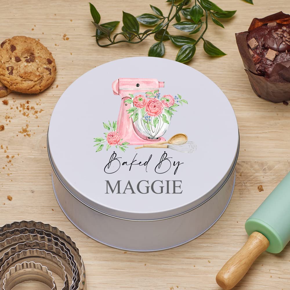 Personalized Cake Tin Baking Gift - Custom Metal Storage Tin for Kitchen, Baking & Cooking - Perfect for Birthday, Wedding, Anniversary & Holiday Gifts