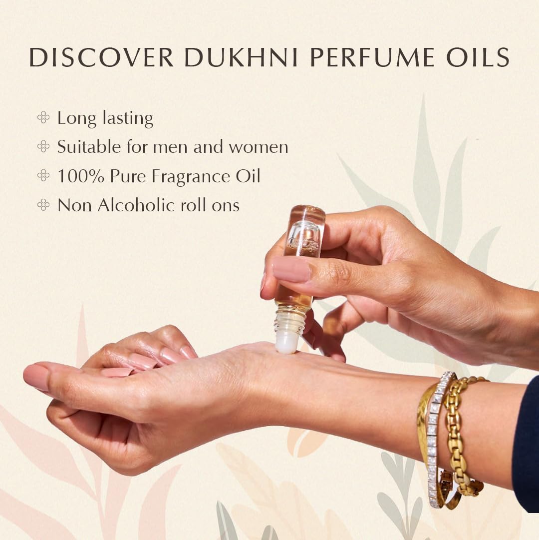 Pure Jasmine Attar Oil Roll-On Perfume for Men & Women - 100% Natural Arabic Ittar, Sandalwood & Chandan Fragrance - Vegan Islamic Perfume Oil for Eid, Ramadan Gifts, Daily Wear & Spiritual Use