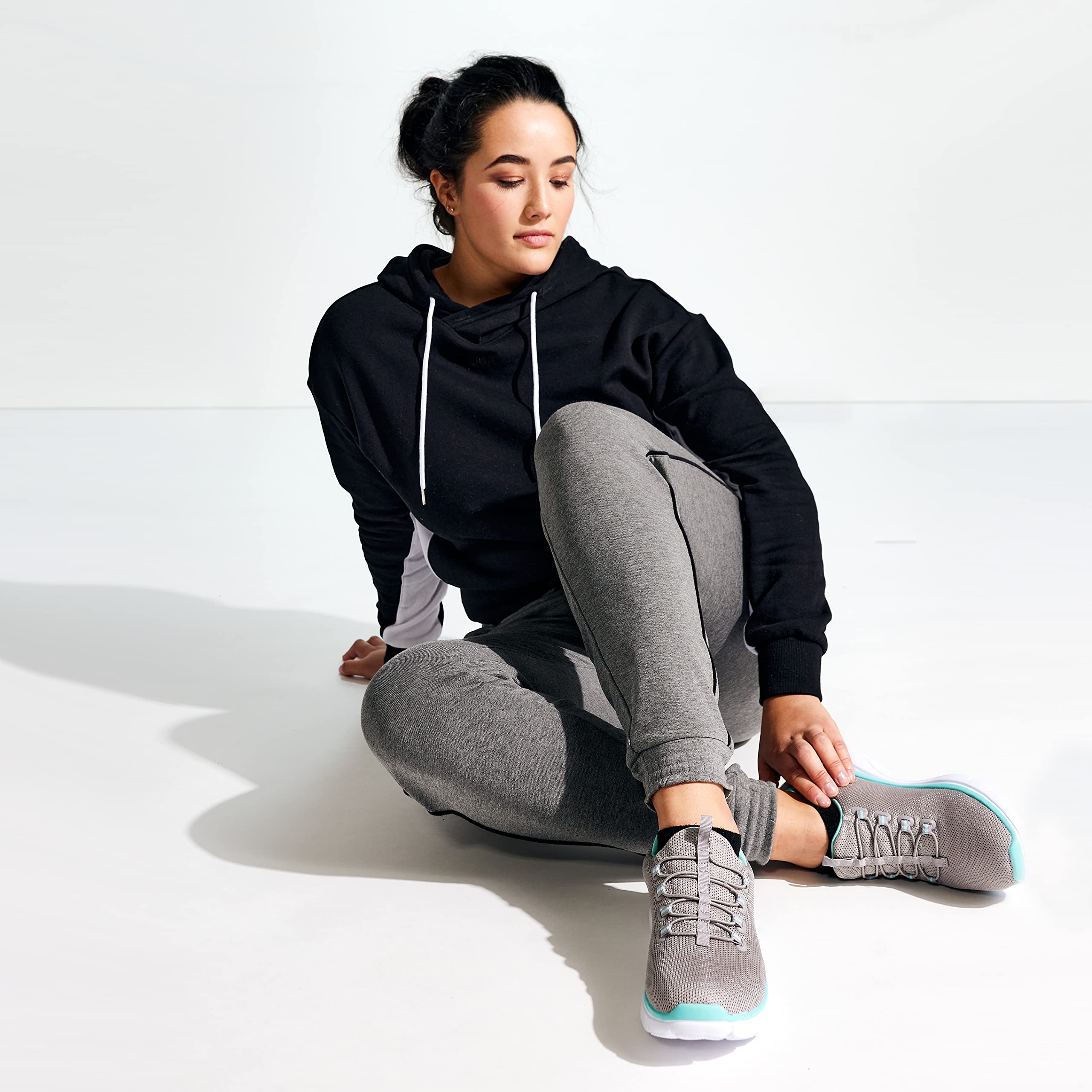 Avia Junction Women's Slip On Sneakers - Comfortable Breathable Memory Foam Walking Shoes for Women | Casual Everyday Wear, Workout, Travel & Running