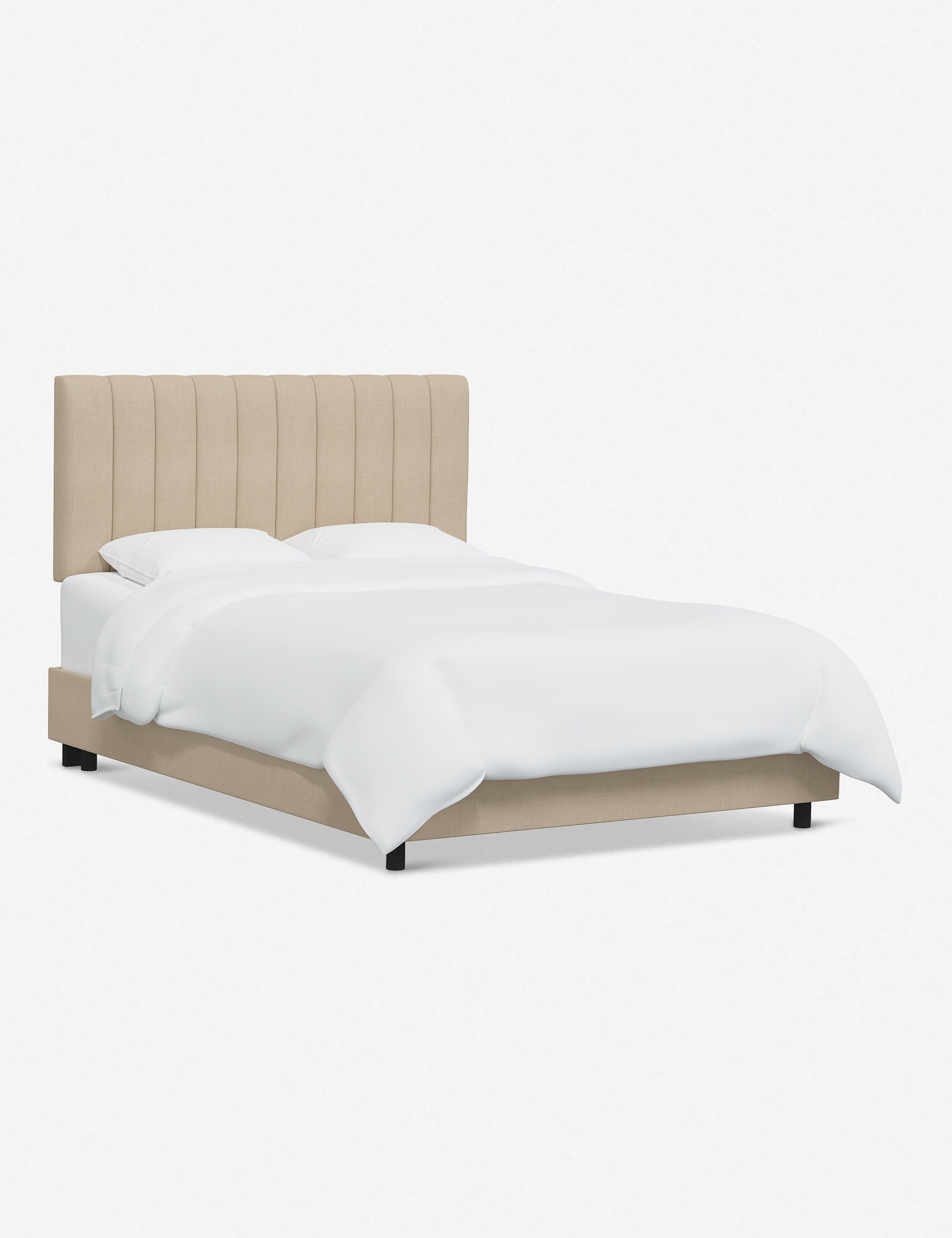 Stylish and Comfortable Aliyah Bed - Queen Size Platform Bed Frame with Upholstered Headboard for Modern Bedrooms | Perfect for Master Bedroom, Guest Room, or Apartment