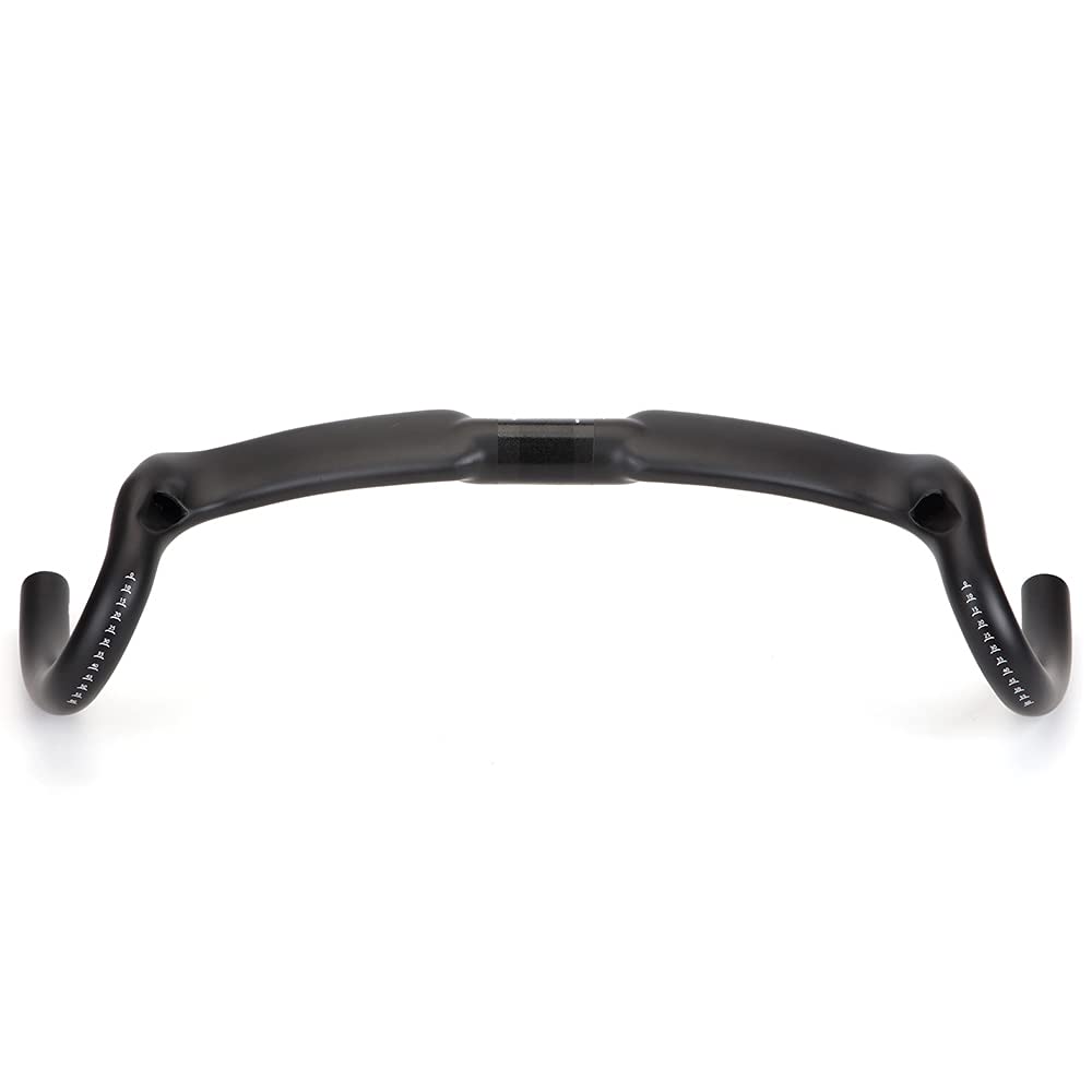 Carbon Fiber Road Bike Handlebars 370/390/410/430mm - Big Flare Cyclocross Drop Bar for Gravel & Adventure Biking - Lightweight & Durable Cycling Handlebar for Road, Race & Commuting