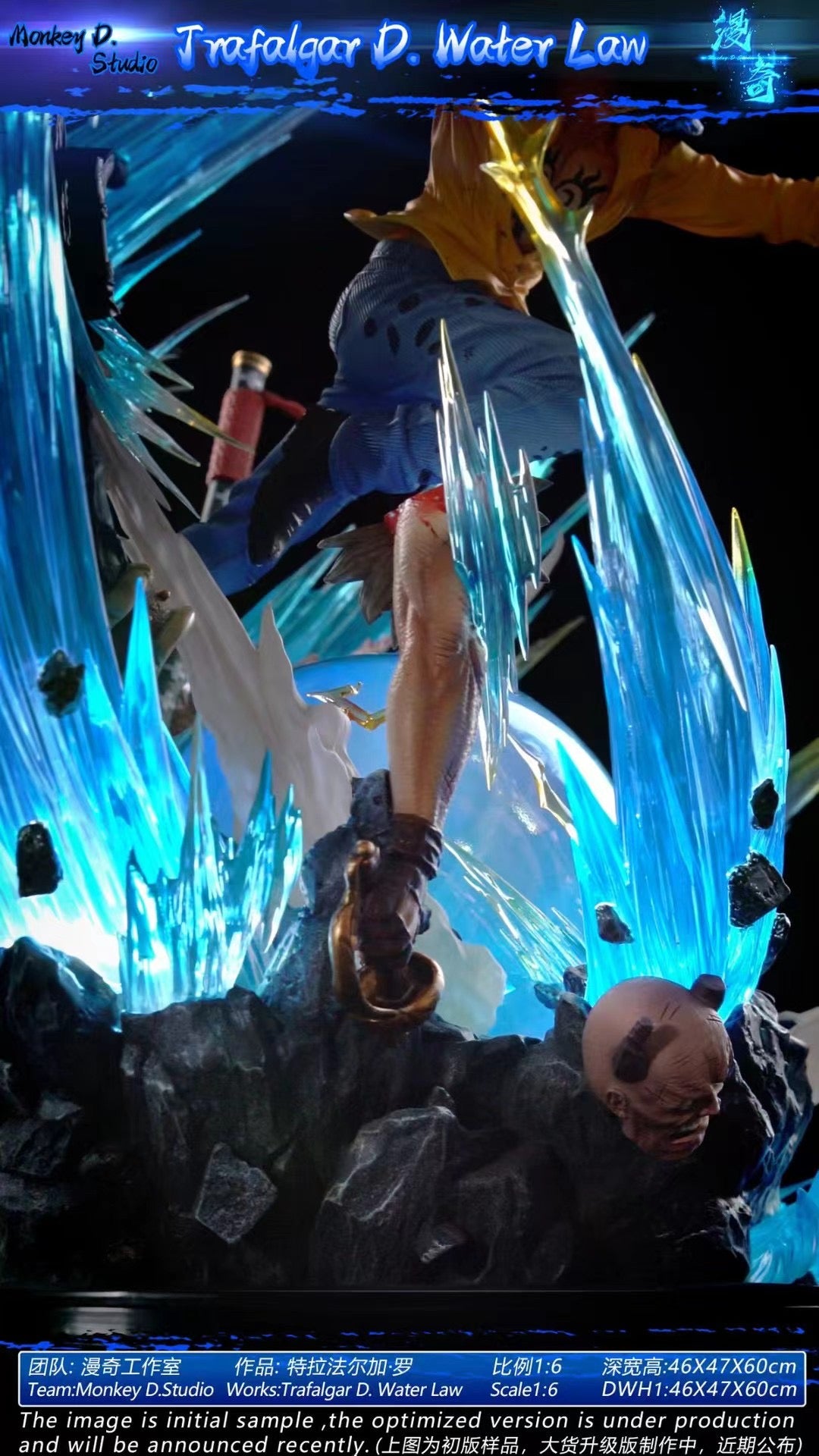 Monkey D Studio Trafalgar D. Water Law Anime Figure - One Piece Collectible Action Figure for Fans & Decor | Perfect for Anime Lovers, Gift Giving & Display