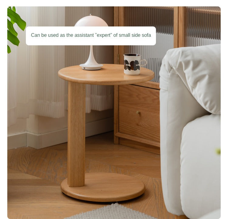 Solid Oak Wood Coffee Table with Slate Top - Modern Log Style for Living Room, Lounge & Office - Durable & Stylish Home Decor