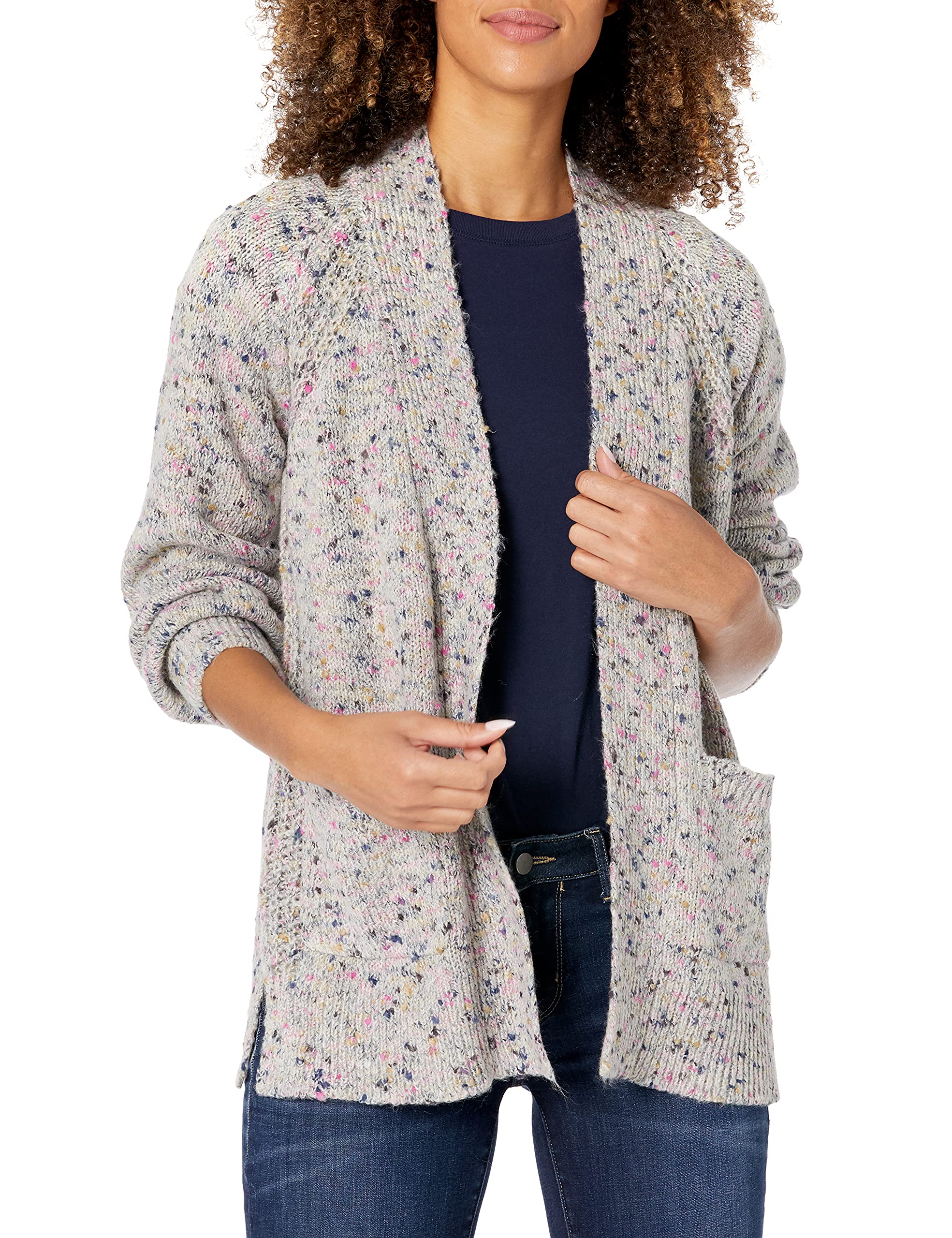 Stylish Tribal Print Women's Long Sleeve Cardigan Sweater with Pockets - Cozy Fall & Winter Fashion for Casual Outings and Office Wear