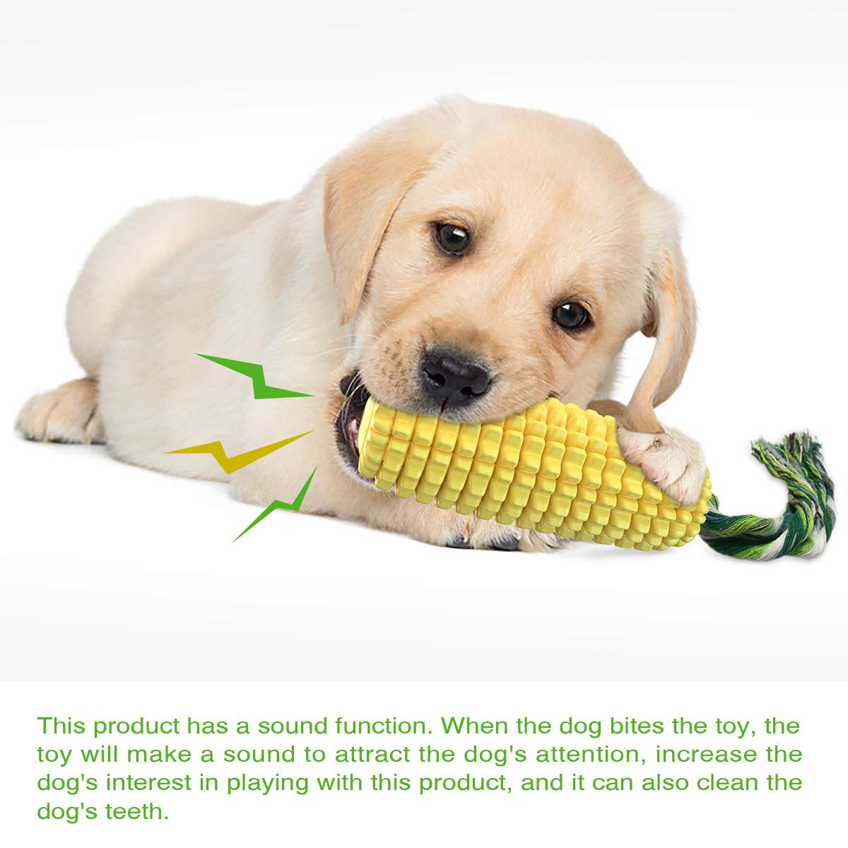Acecy Indestructible Dog Chew Toys for Puppies, Small Medium Large Breeds - Corn Stick Squeaky Teething Toy for Boredom Relief | Durable Playtime, Training Reward, Interactive Fun