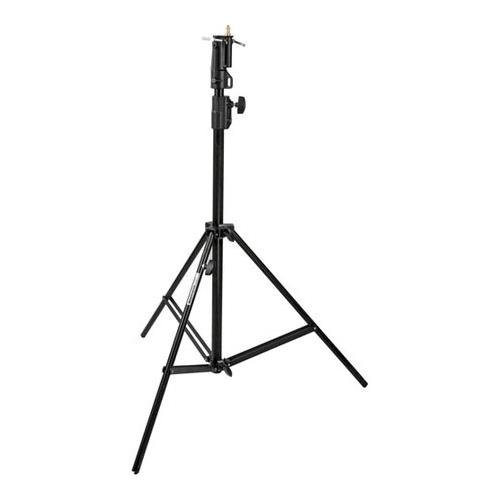Manfrotto 008BUAC 2-Section Air Cushioned Aluminum Tripod Stand with Leveling Legs - Professional Video Camera Support for Filmmaking, Photography & Studio Use (Black)