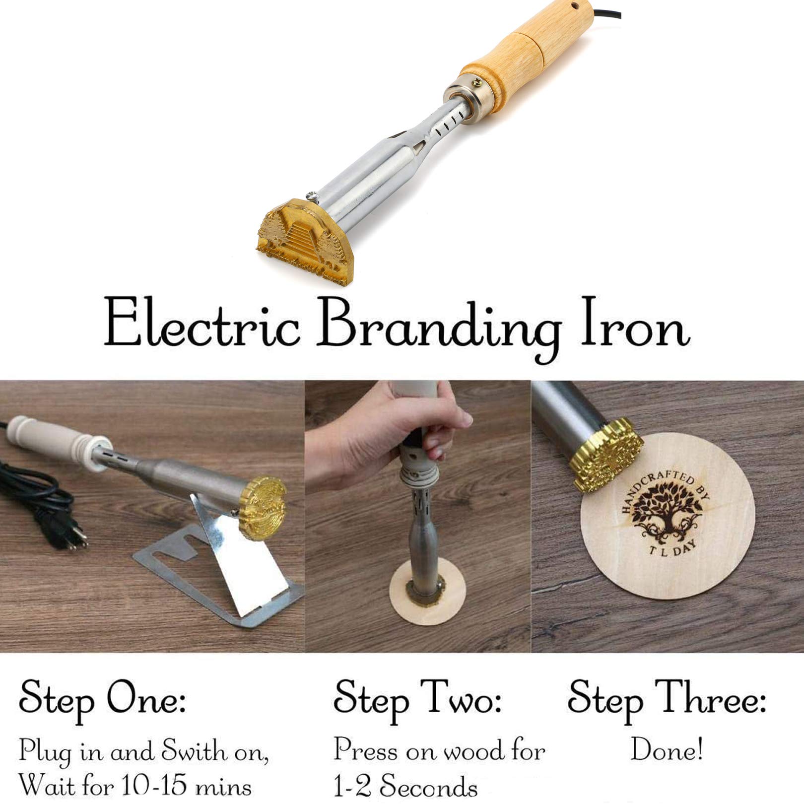 Custom Branding Iron for Wood & Leather - Personalized Wedding, BBQ & Party Gift - Handcrafted Design for DIY Woodworking, Leather Crafting & Special Events