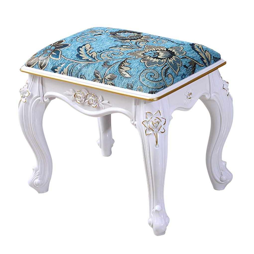zyifan Square Vanity Stool with ABS Legs - Padded Makeup Dressing Bench, Sturdy 330LBS Capacity Piano Seat Chair for Bedroom & Bathroom - Perfect for Makeup Vanity, Dressing Room, and Home Decor