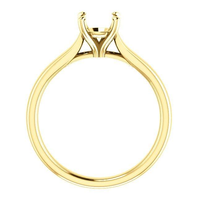 14KT Yellow Gold Solitaire Cathedral Engagement Ring - Classic Wedding Band for Round, Princess & Oval Cut Diamonds - Perfect for Proposals, Anniversaries & Bridal Jewelry