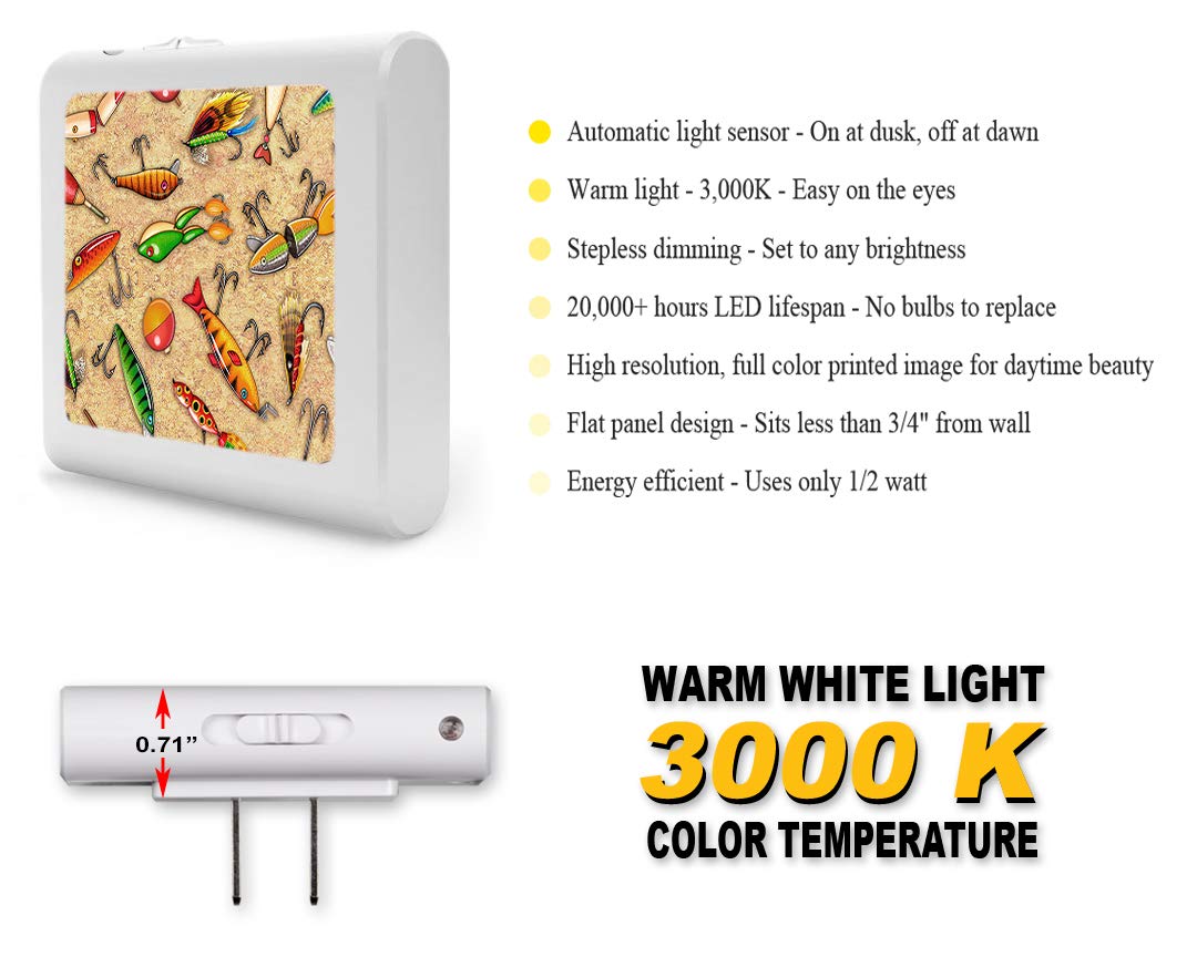 Dimmable LED Night Light with Auto On/Off Sensor, Adjustable Brightness & Warm White Light for Bathroom, Hallway, Nursery & Bedroom - Energy Saving Plug-in Nightlight for Kids & Adults - Perfect for Nighttime Safety & Convenience