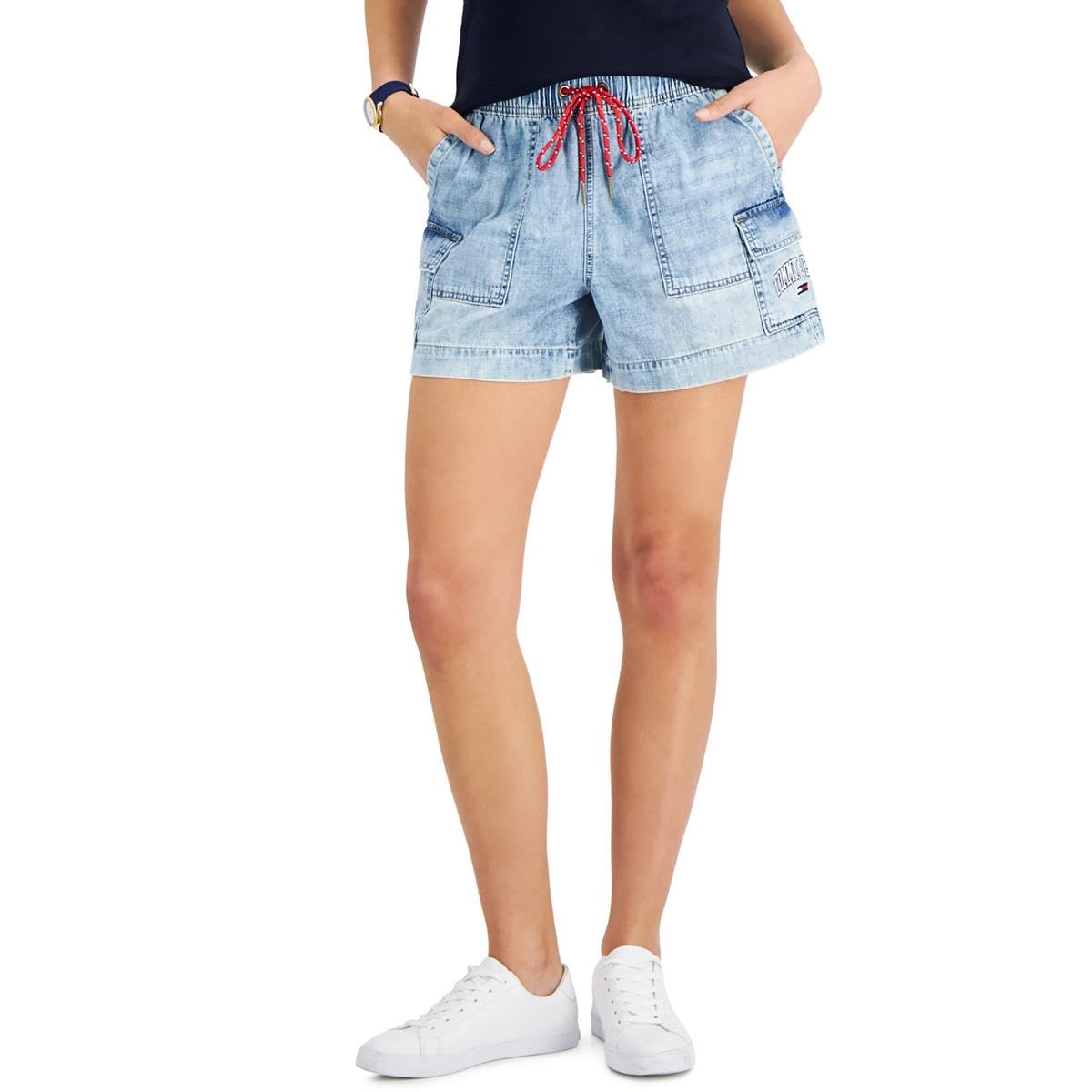 Tommy Jeans Men's Stretch Denim Shorts - Comfortable & Stylish Casual Wear for Summer Outings, Beach, and Travel