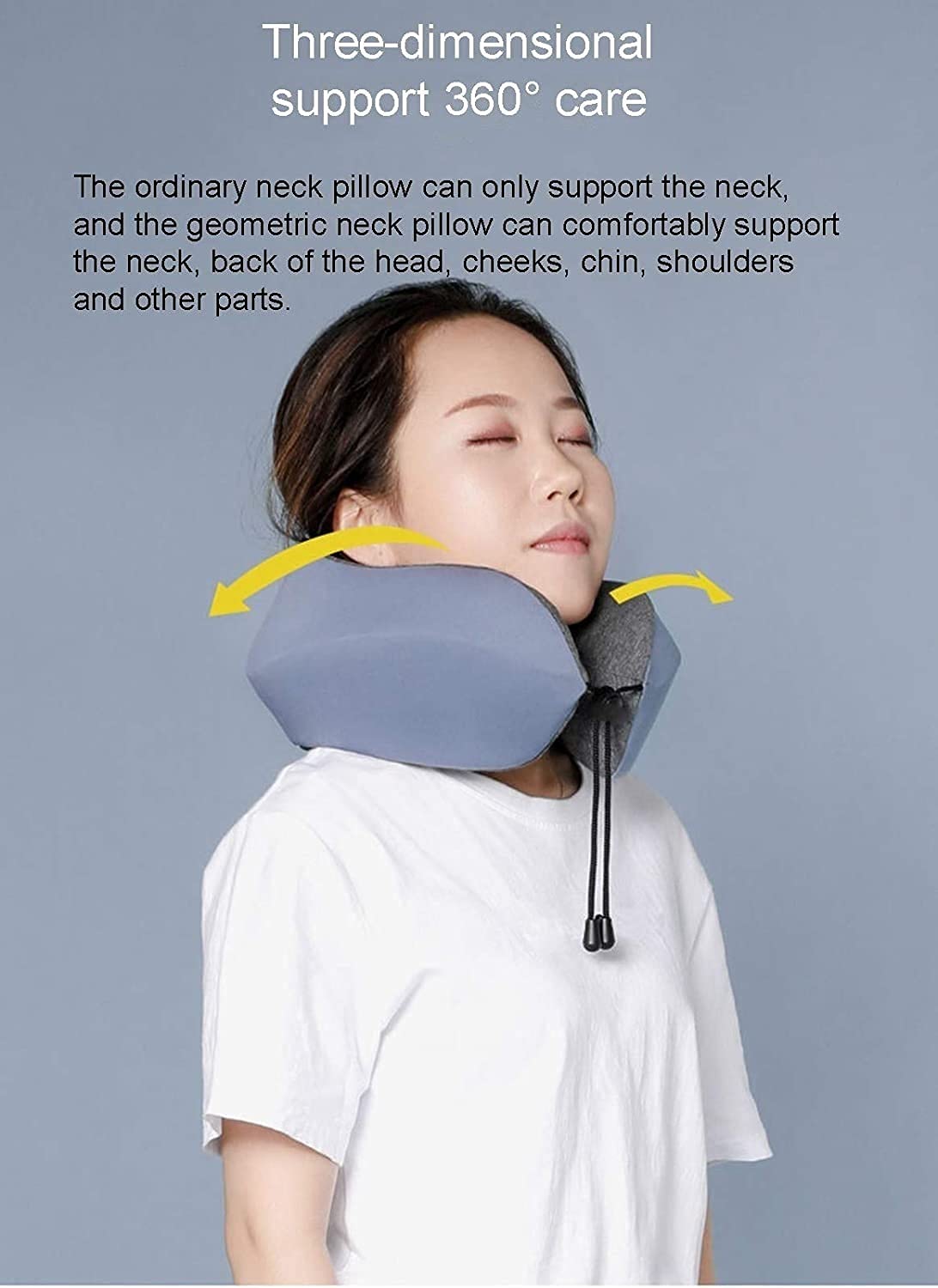 Memory Foam Travel Neck Pillow - Ergonomic U-Shaped Support for Kids & Adults - Perfect for Airplane, Car, Train & Office Use