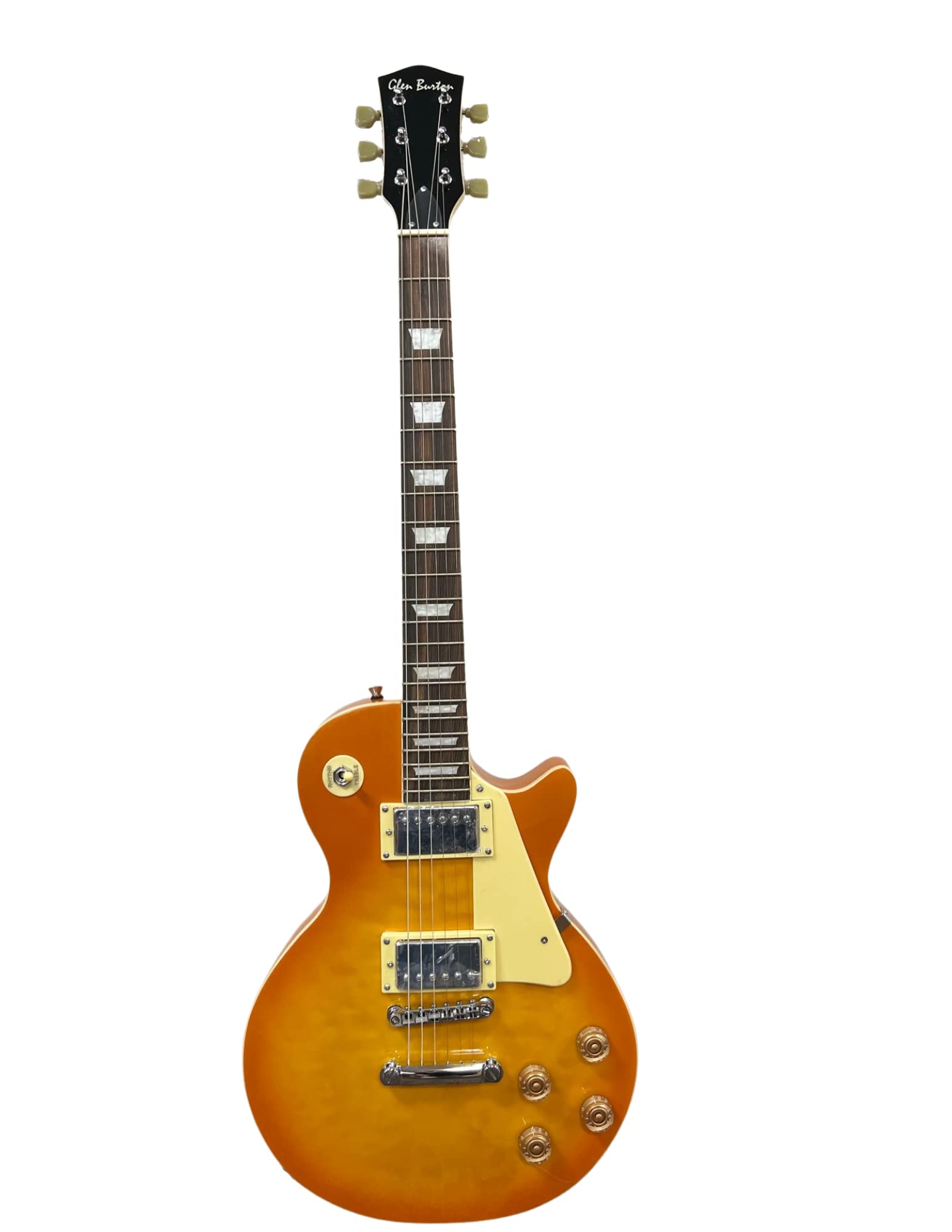 Glen Burton 6 String Electric Guitar Pack - Right Handed, Gold/Tan Finish (BGE320BCO-GLD) | Perfect for Beginners, Live Performances & Home Practice