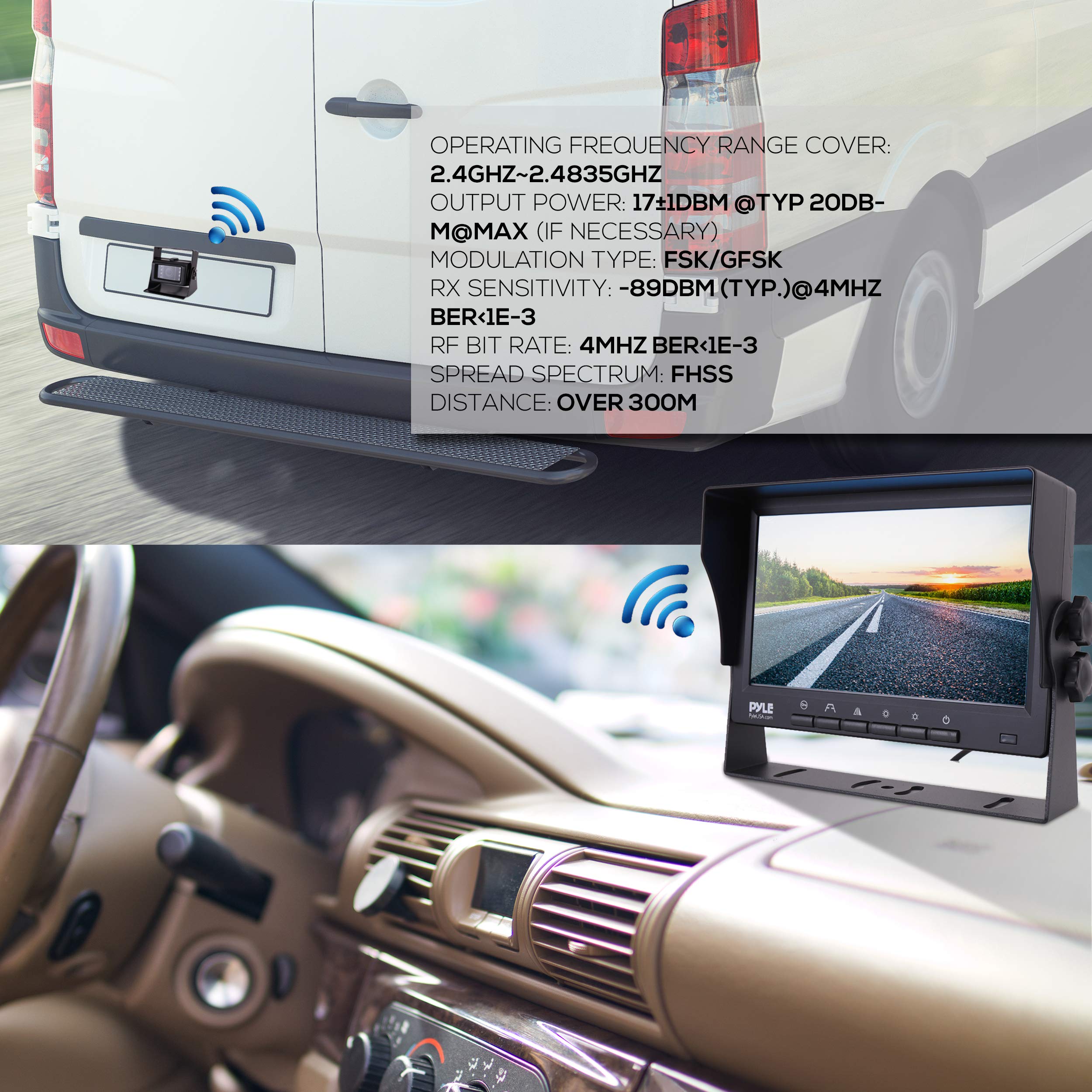 Pyle Wireless Backup Camera and Monitor Kit - 7