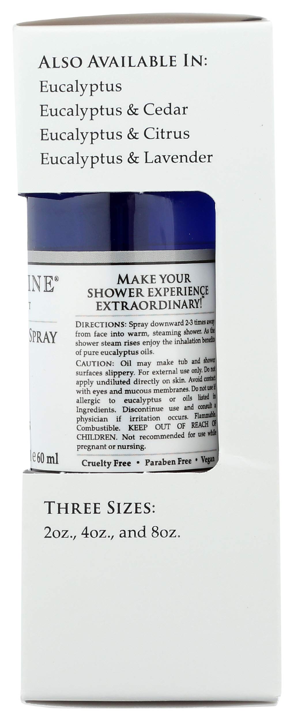 Natural Travertine Spa Steam Shower Spray with Eucalyptus Essential Oil - 2 oz Aromatherapy Mist for Relaxation & Stress Relief | Perfect for Home Spa, Bathroom & Wellness Retreats