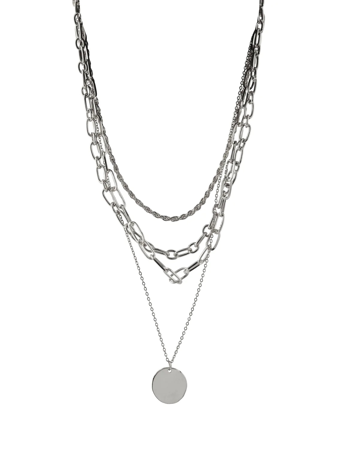 GINA COMBI NECKLACE - Sterling Silver Layering Necklace for Women, Elegant Everyday Jewelry Gift for Her | Perfect for Office, Date Night & Special Occasions