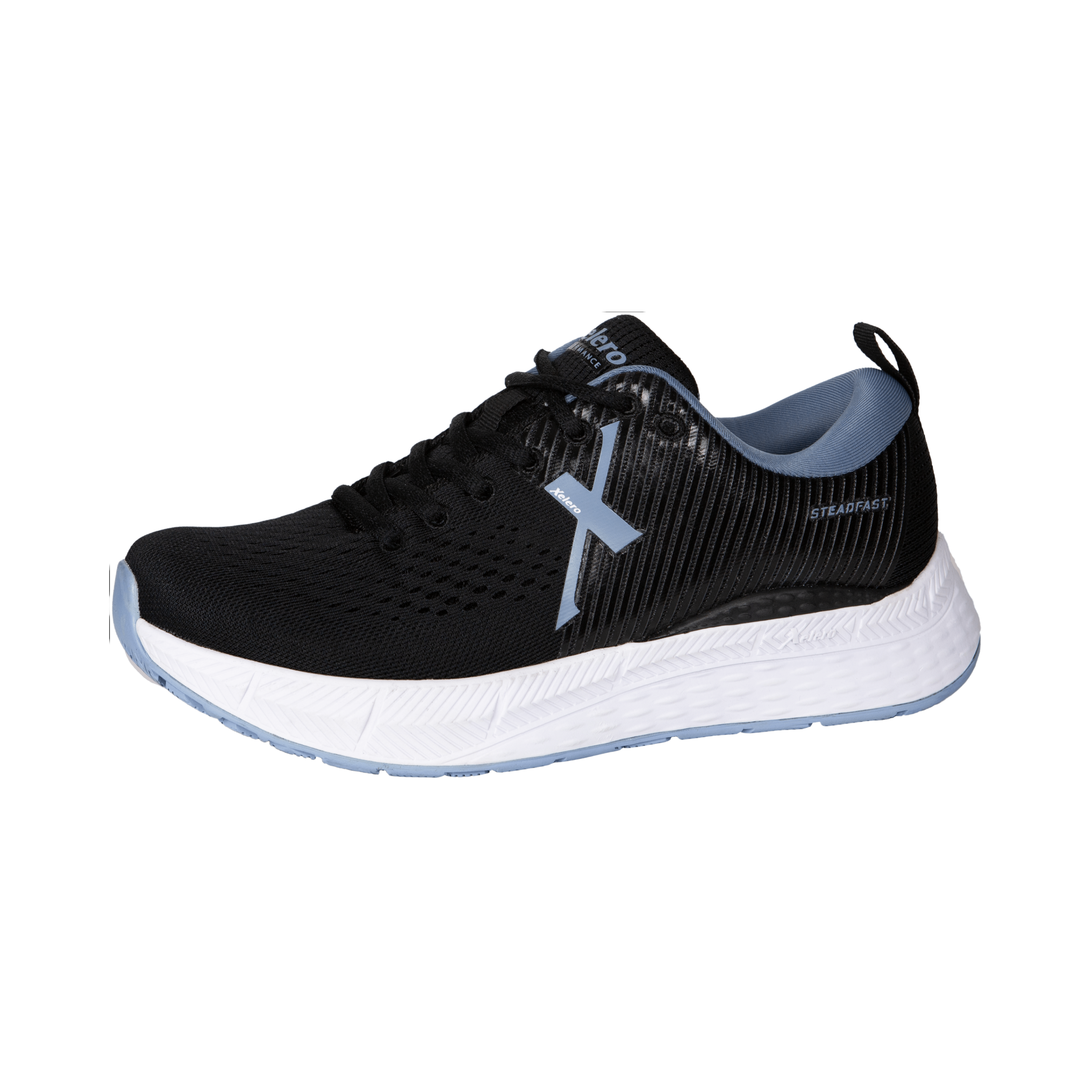 Women's Steadfast Comfortable Walking Shoes - Black/Periwinkle (D Width) - Perfect for Walking, Running & Everyday Wear