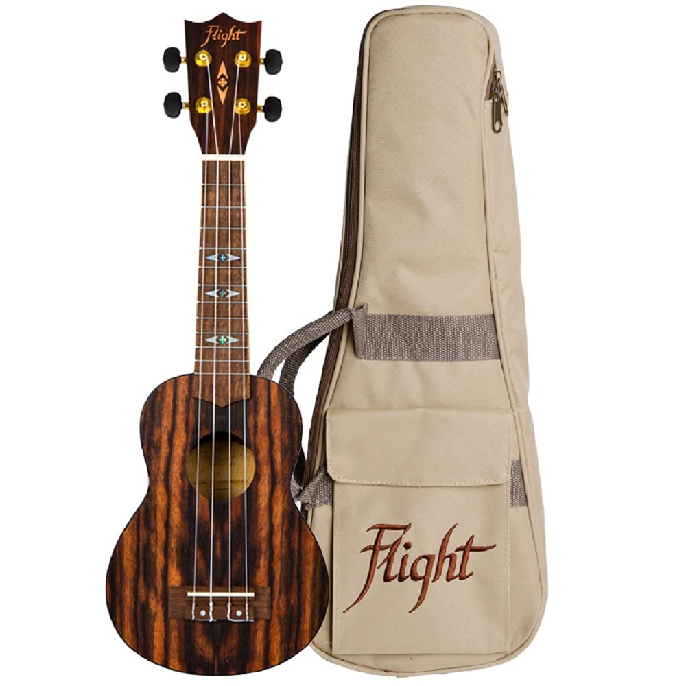 Supernatural Series Soprano Ukulele 4-String Flight Amara DUS 460 - Perfect for Beginners, Travel & Hawaiian Music Performances
