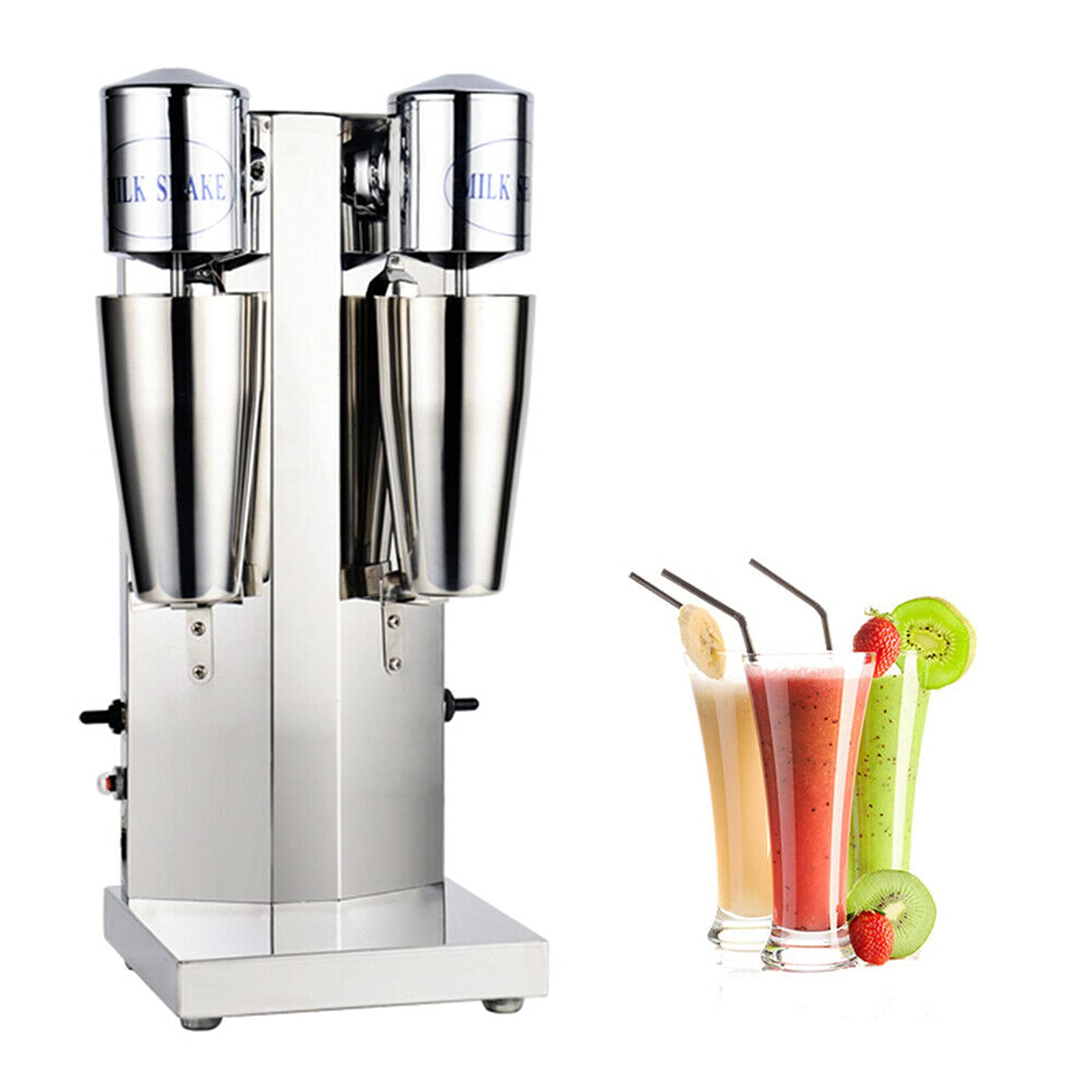 Gdrasuya10 Commercial Stainless Steel Milkshake Machine - Dual Head Electric Shaker 18000 RPM for Smoothies, Ice Cream & Beverages | Perfect for Restaurants, Cafes & Dessert Shops